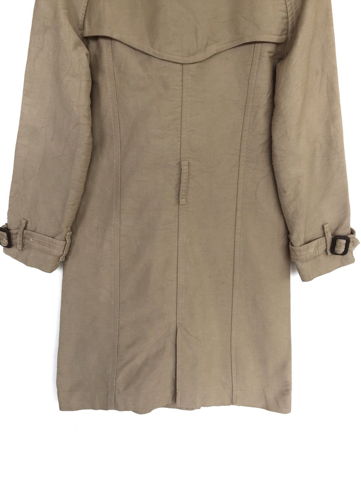 Post Overalls GRAIL🔥90s Post O'Alls 🇺🇸 Beige Long Trench Coat Jacket Size US S / EU 44-46 / 1 - 6 Thumbnail