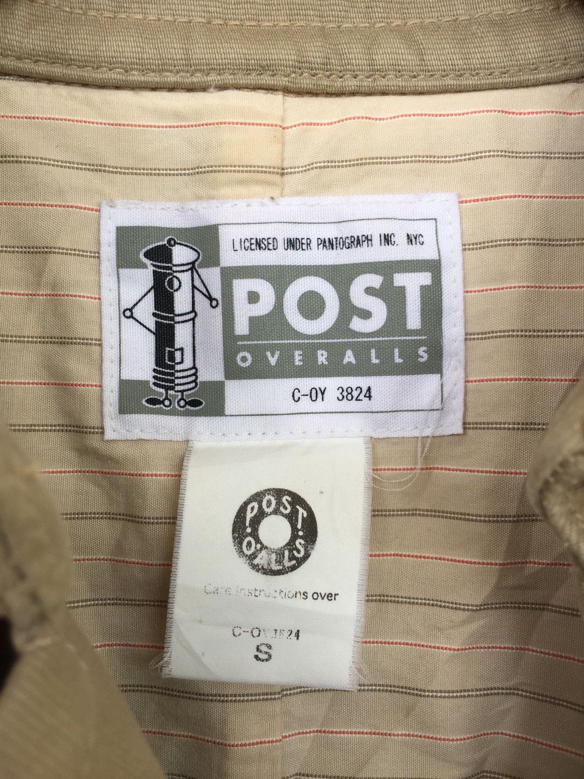 Post Overalls GRAIL🔥90s Post O'Alls 🇺🇸 Beige Long Trench Coat Jacket Size US S / EU 44-46 / 1 - 8 Thumbnail