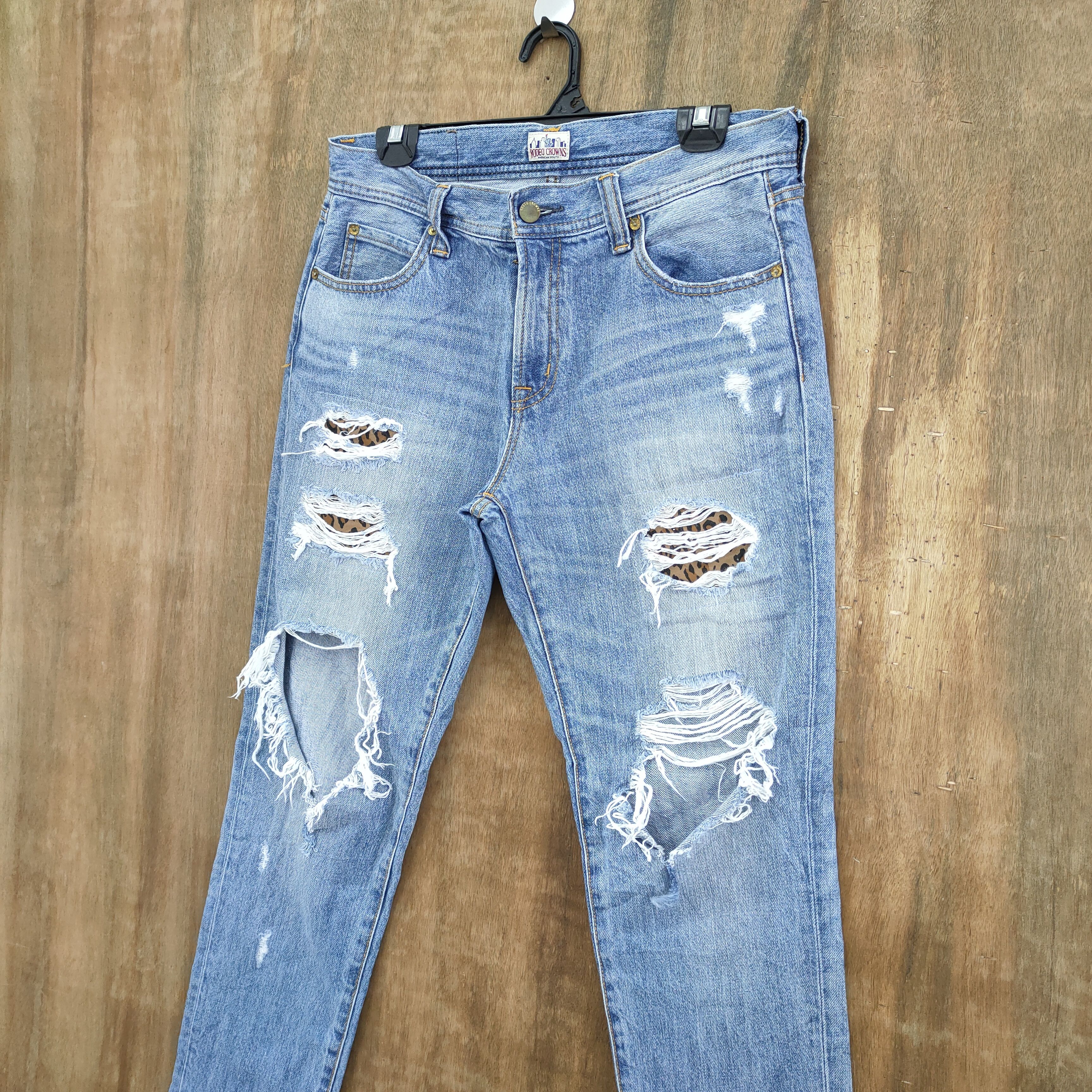 Japanese Brand × StraightFaded RODEO CROWNS FADED/DISTRESSED JEANS DENIM JEANS PANTS Size US 29 - 6 Thumbnail