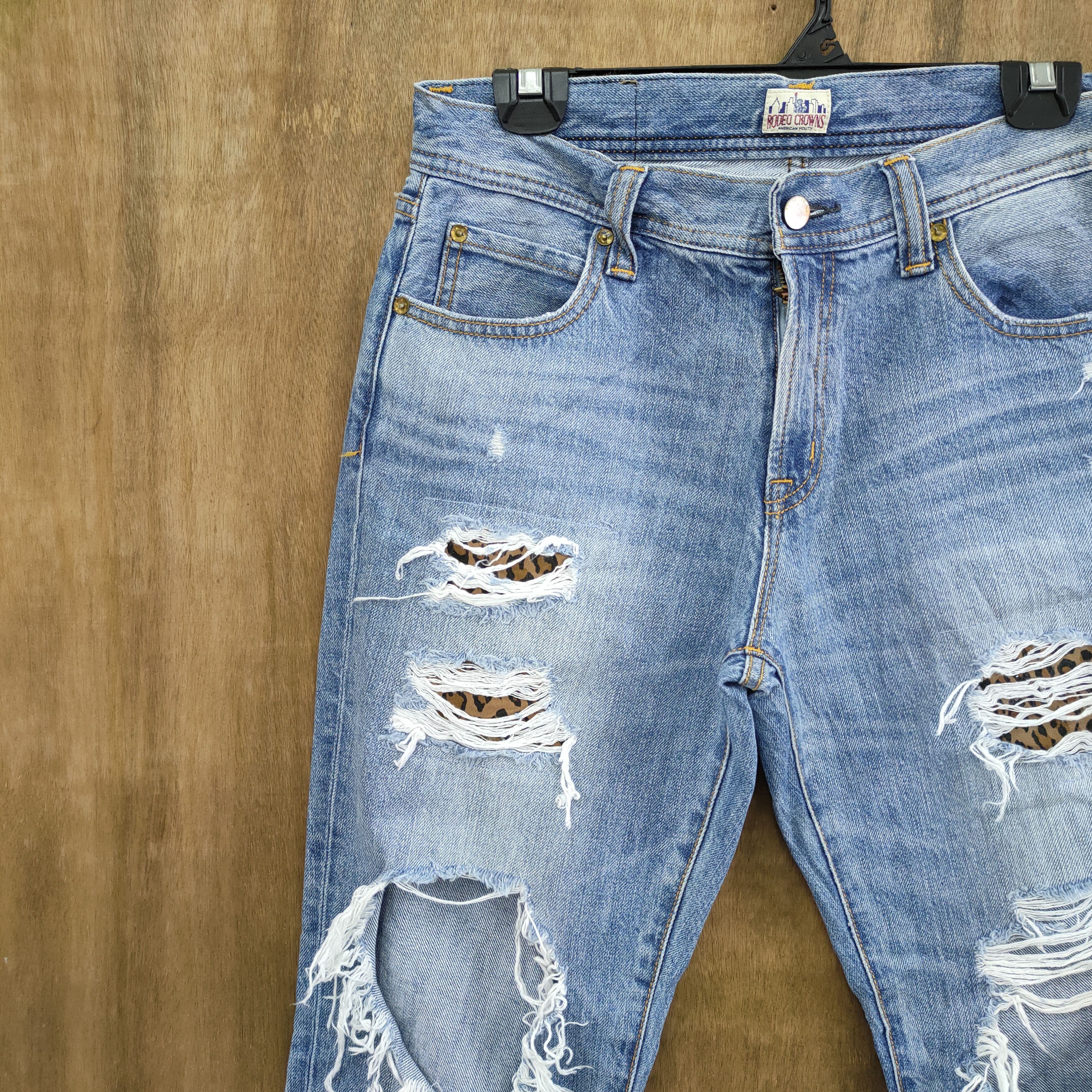 Japanese Brand × StraightFaded RODEO CROWNS FADED/DISTRESSED JEANS DENIM JEANS PANTS Size US 29 - 5 Thumbnail