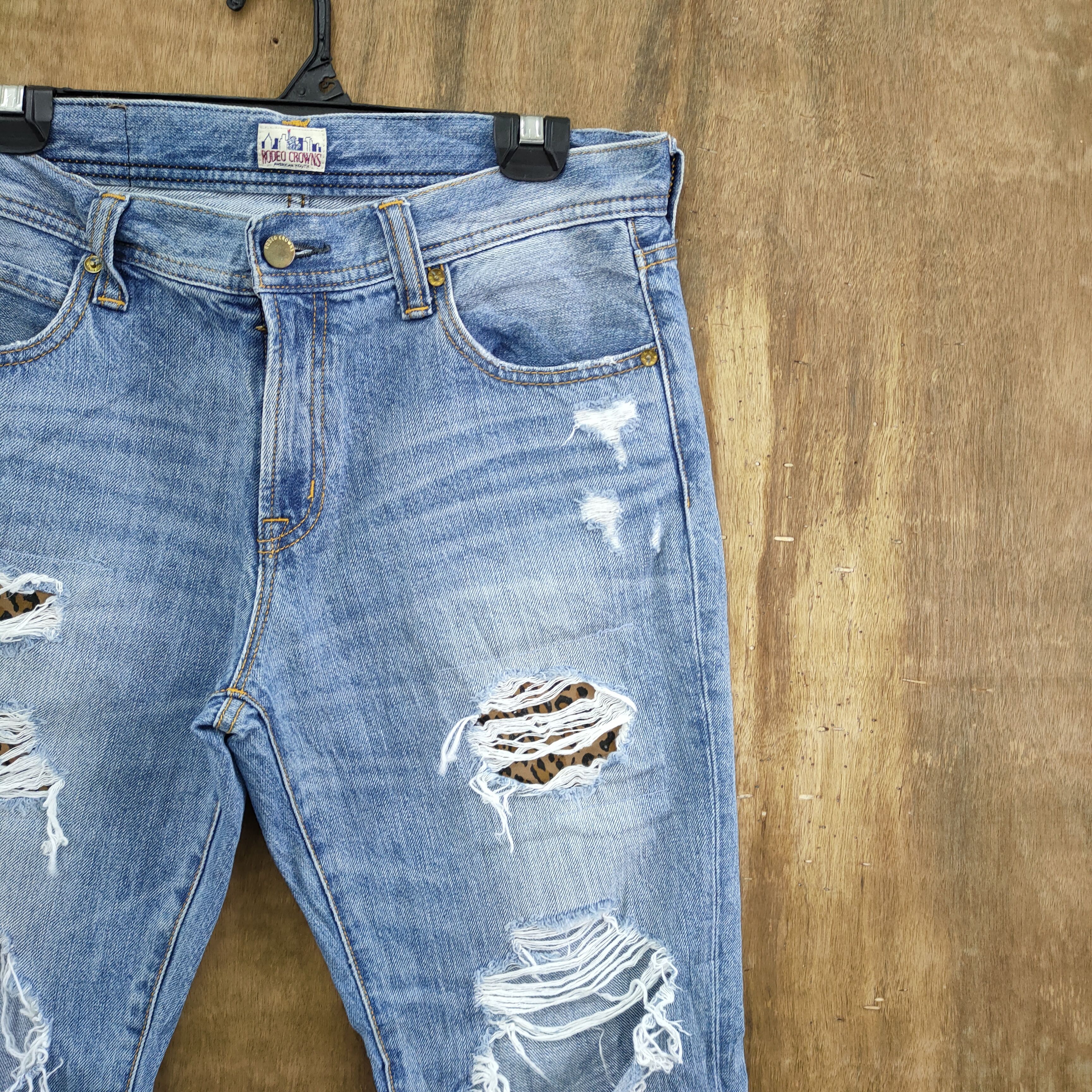 Japanese Brand × StraightFaded RODEO CROWNS FADED/DISTRESSED JEANS DENIM JEANS PANTS Size US 29 - 4 Thumbnail