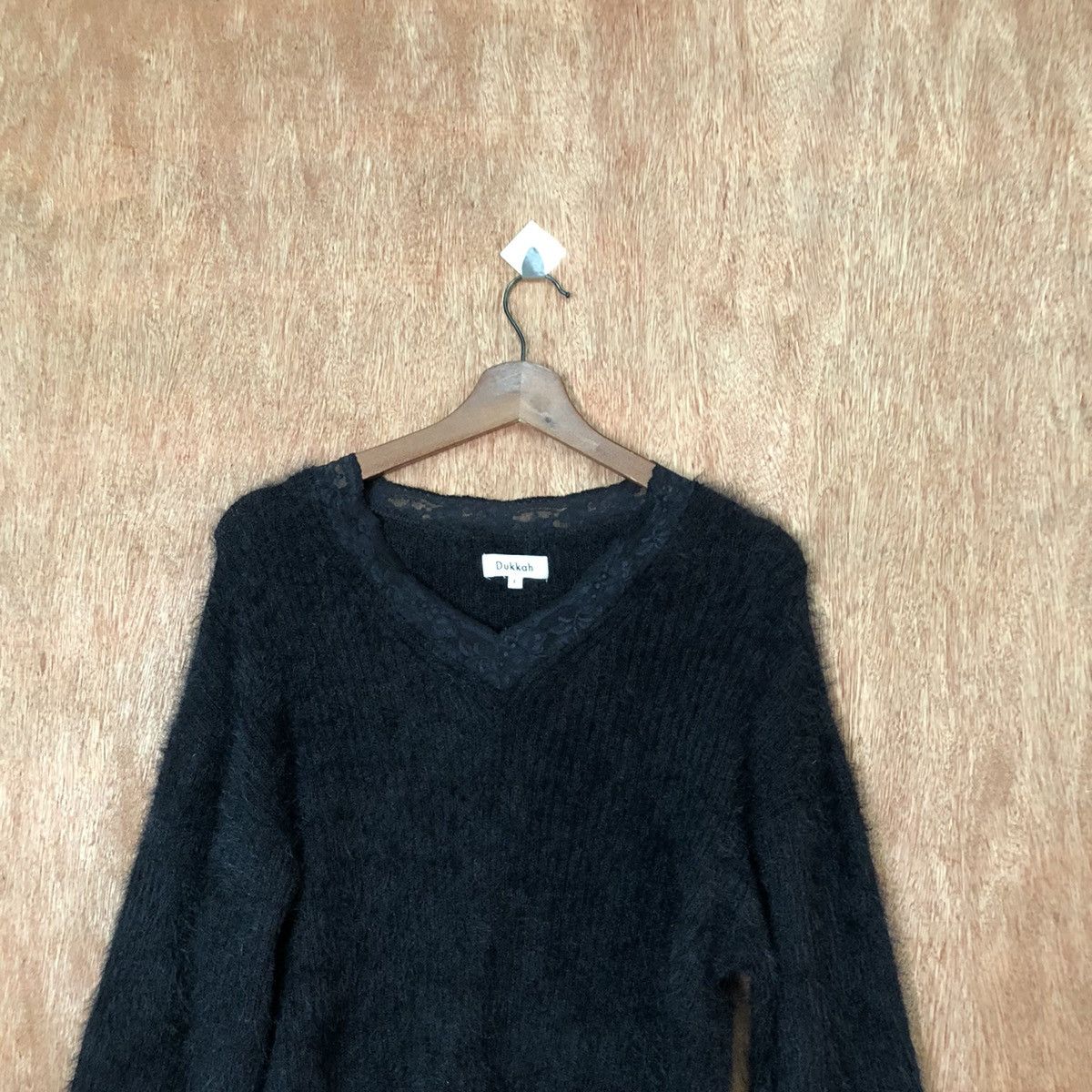 Homespun Knitwear Dukkah Black Shag Shaggy Fur Mohair Knitwear #6424 Size M / US 6-8 / IT 42-44 - 2 Thumbnail