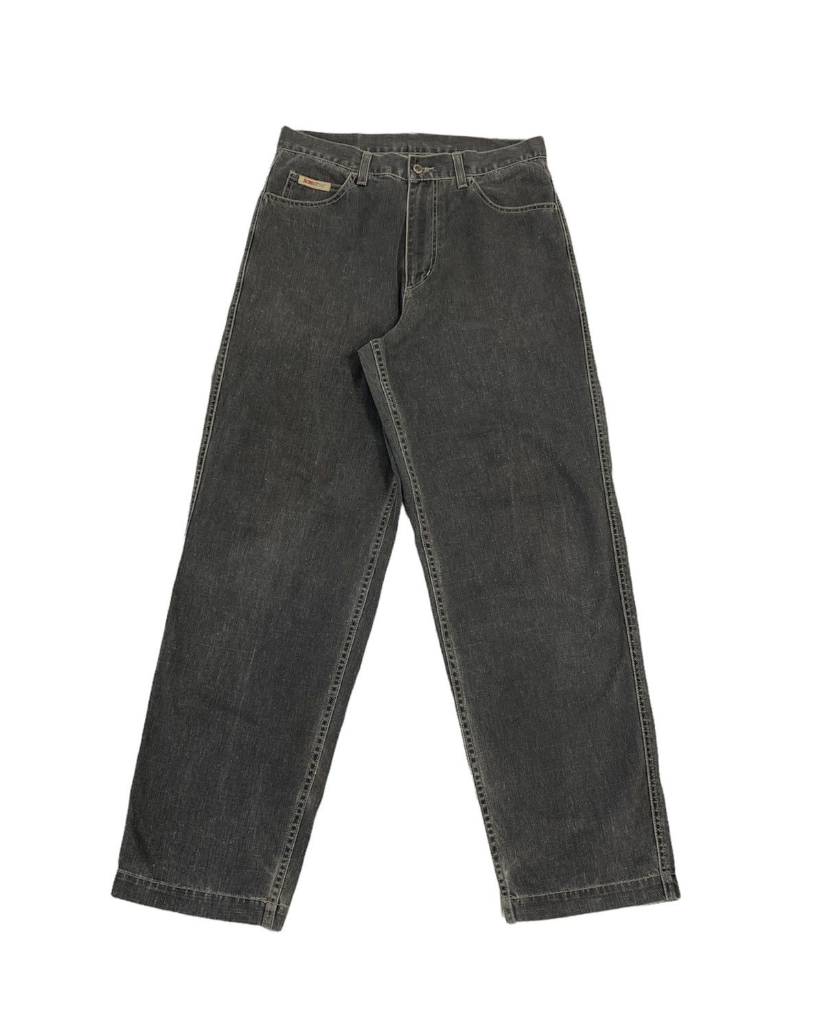 Schott Schott NYC Baggy Jeans Distressed Faded Black Size US 31 - 2 Thumbnail