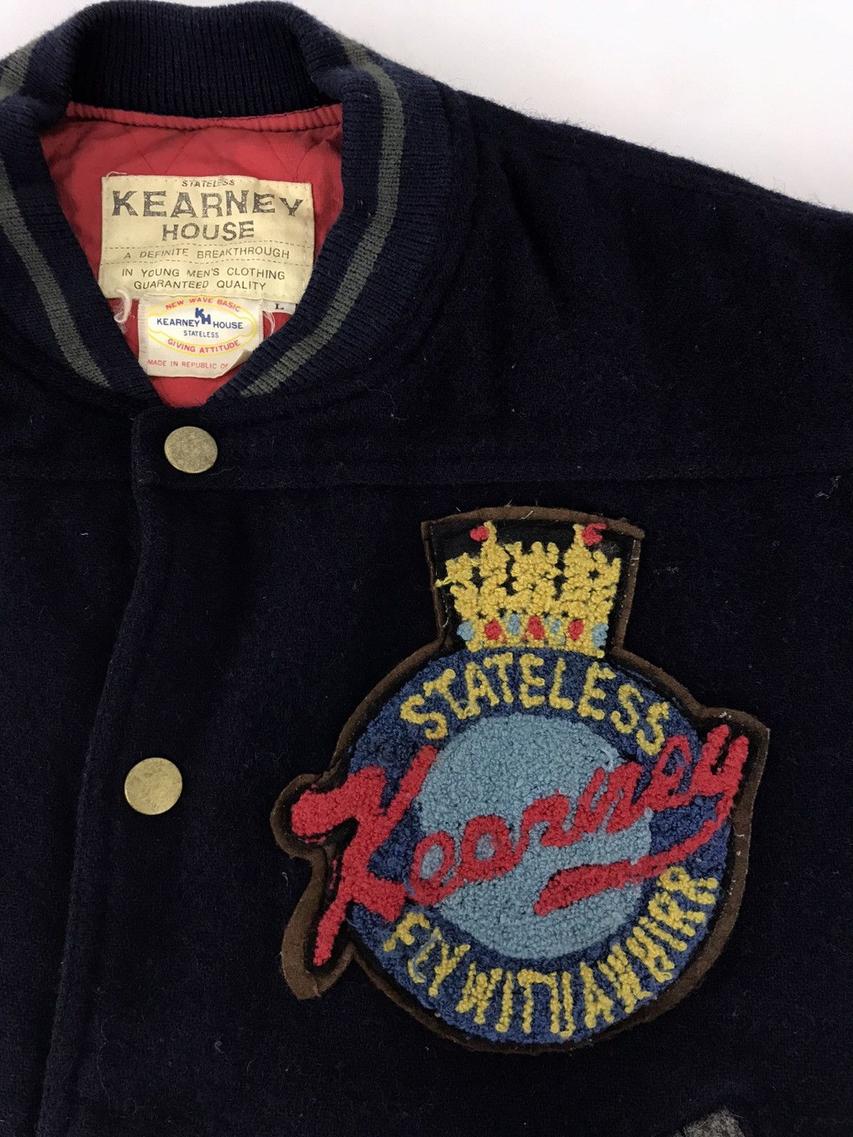 Vintage Vintage 80s Kearney House Baseball Slugger FIGHTER Jacket Size US L / EU 52-54 / 3 - 7 Thumbnail