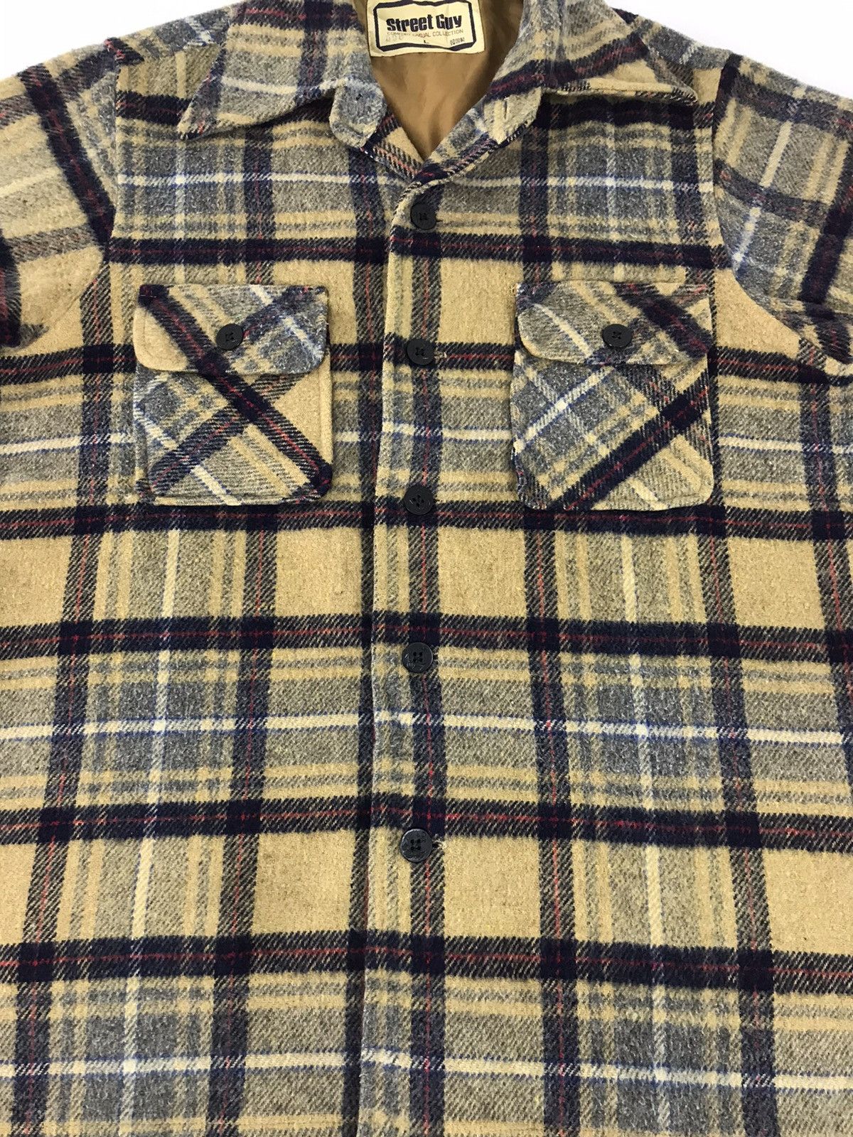 Flannel × Japanese Brand × Vintage Street Guy Plaid Check Tartan Classic Monogram Flannel Size US L / EU 52-54 / 3 - 3 Thumbnail