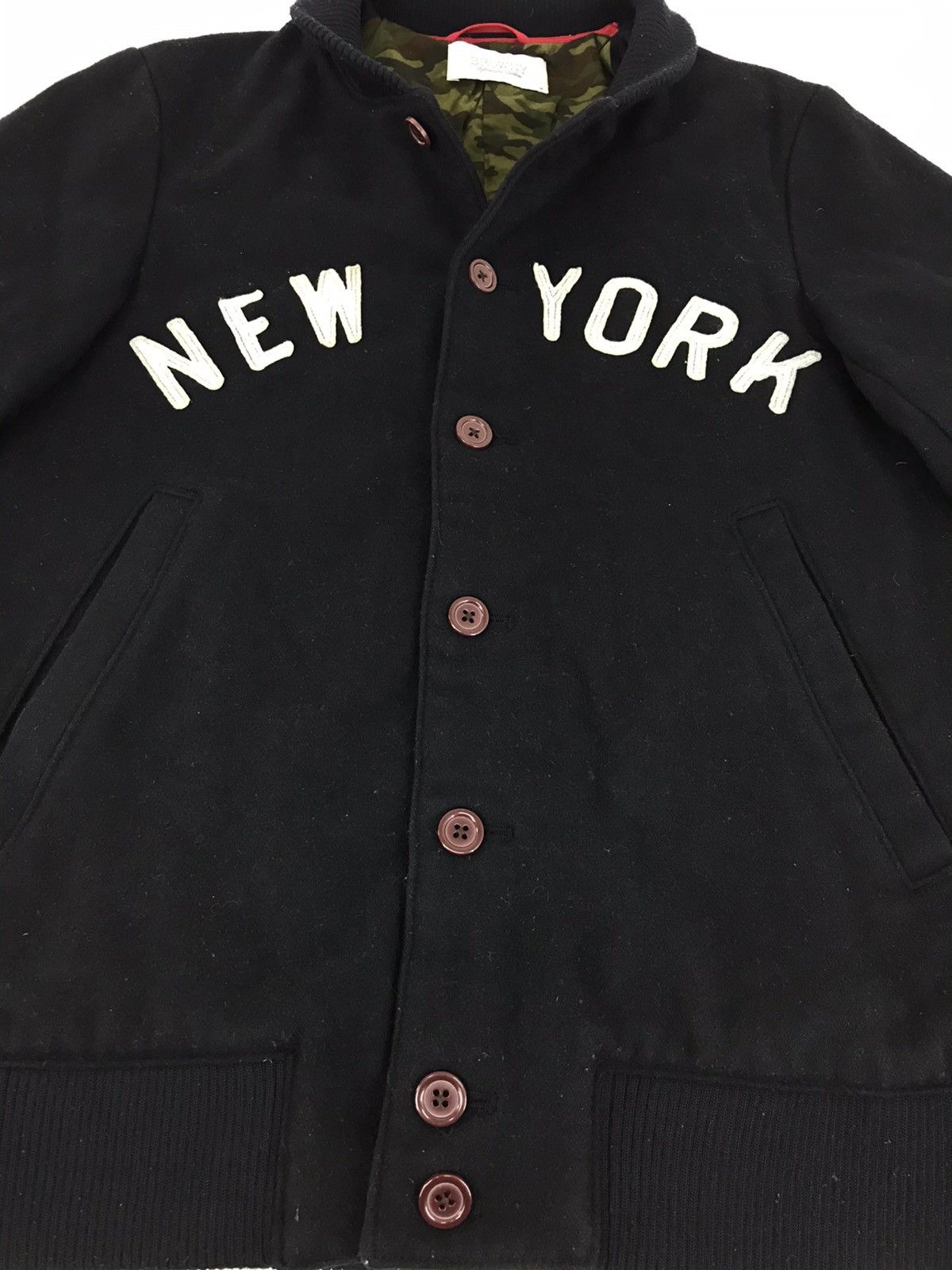 Other New York Spell Out Camo Inner Varsity College Jacket Size US M / EU 48-50 / 2 - 2 Thumbnail