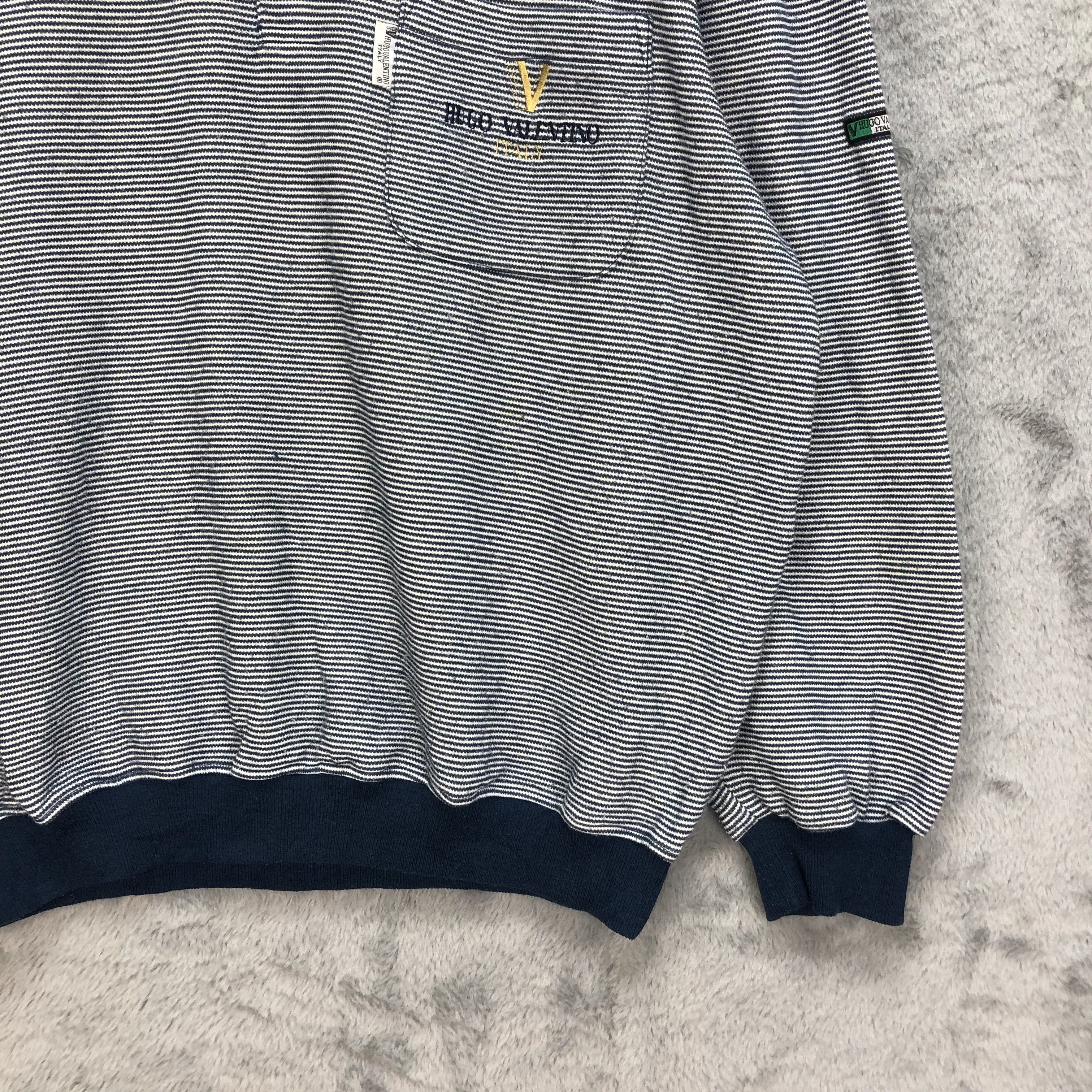 Valentino HUGO VALENTINO SINGLE POCKET STRIPES SWEATSHIRTS #5178-177 Size US M / EU 48-50 / 2 - 6 Thumbnail