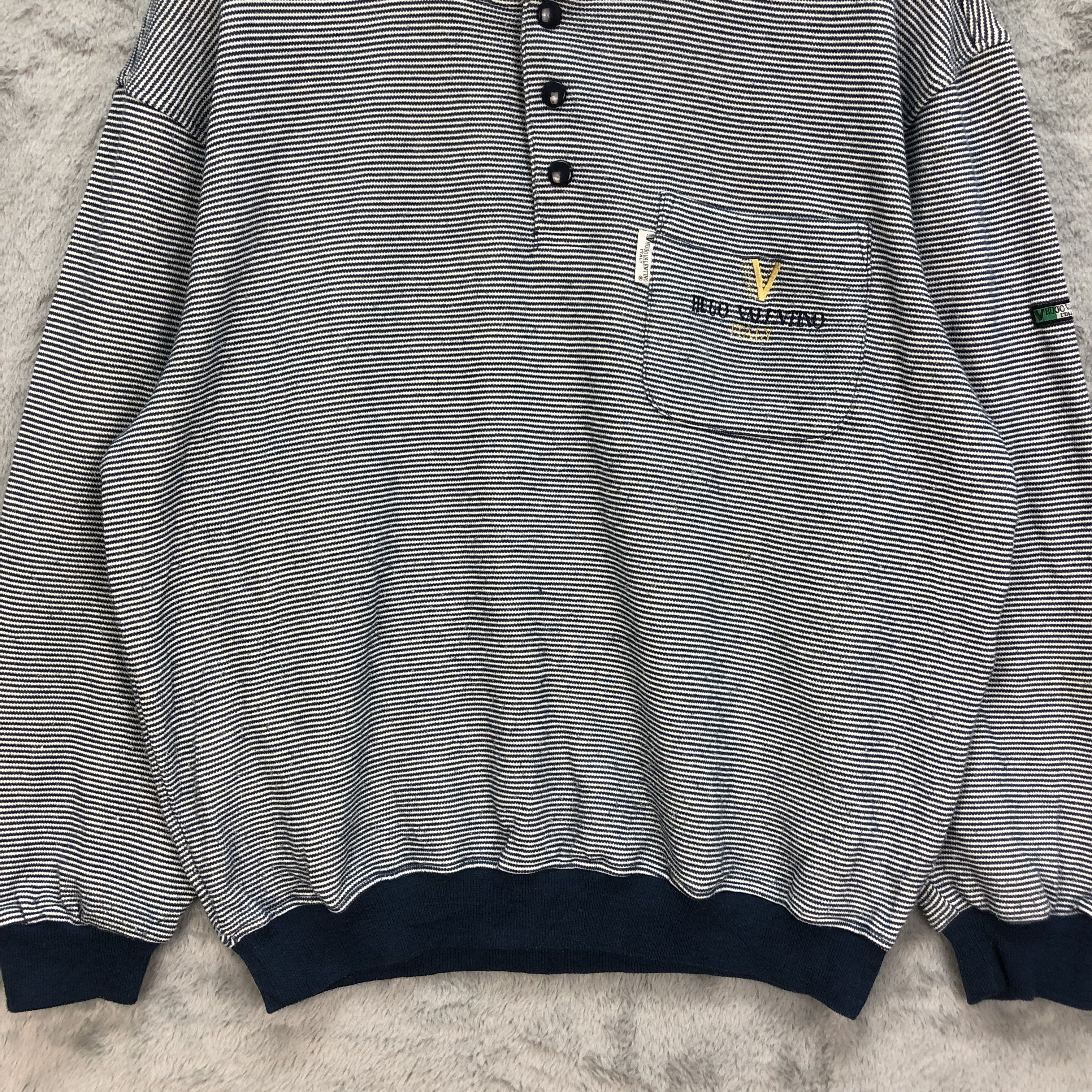 Valentino HUGO VALENTINO SINGLE POCKET STRIPES SWEATSHIRTS #5178-177 Size US M / EU 48-50 / 2 - 4 Thumbnail
