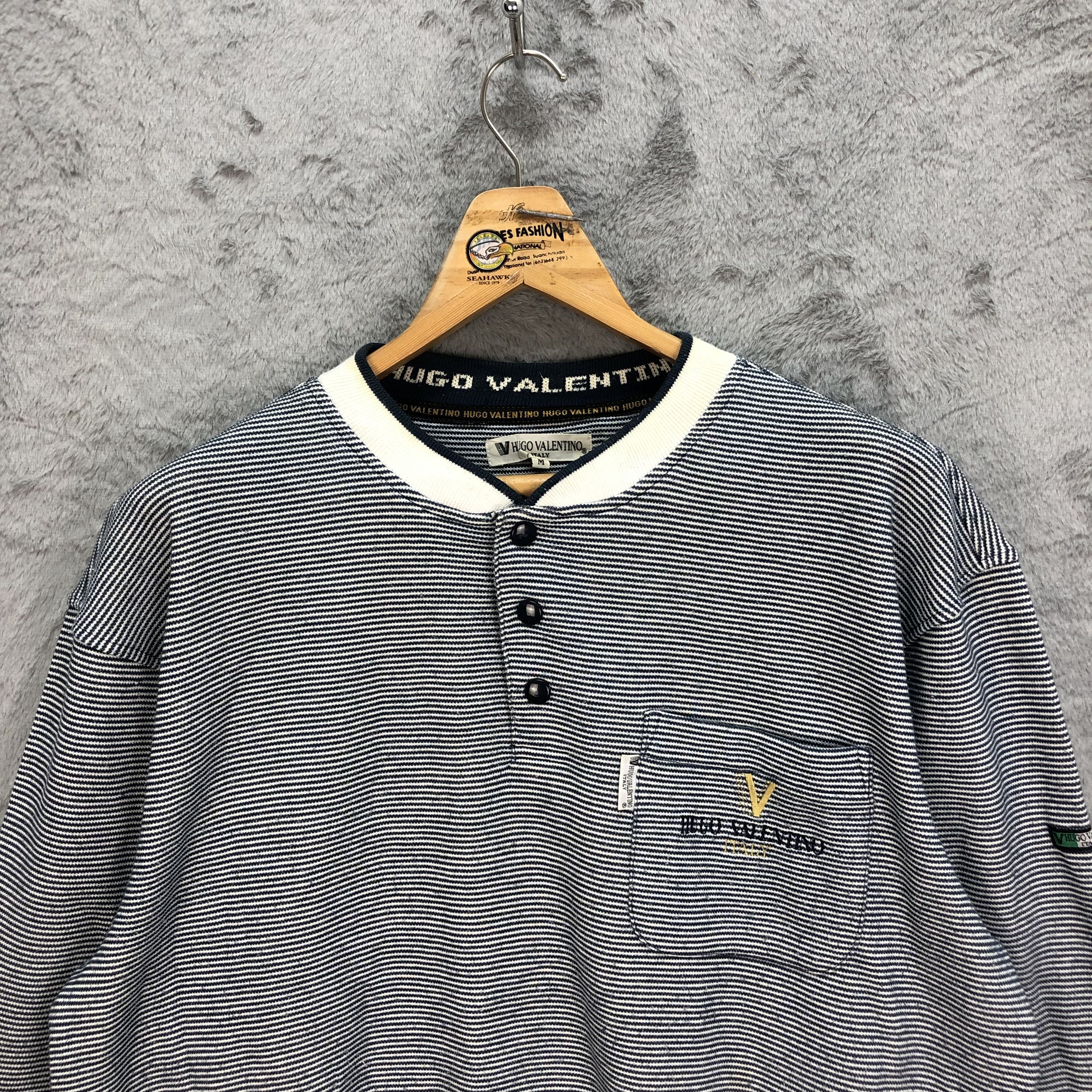 Valentino HUGO VALENTINO SINGLE POCKET STRIPES SWEATSHIRTS #5178-177 Size US M / EU 48-50 / 2 - 2 Thumbnail