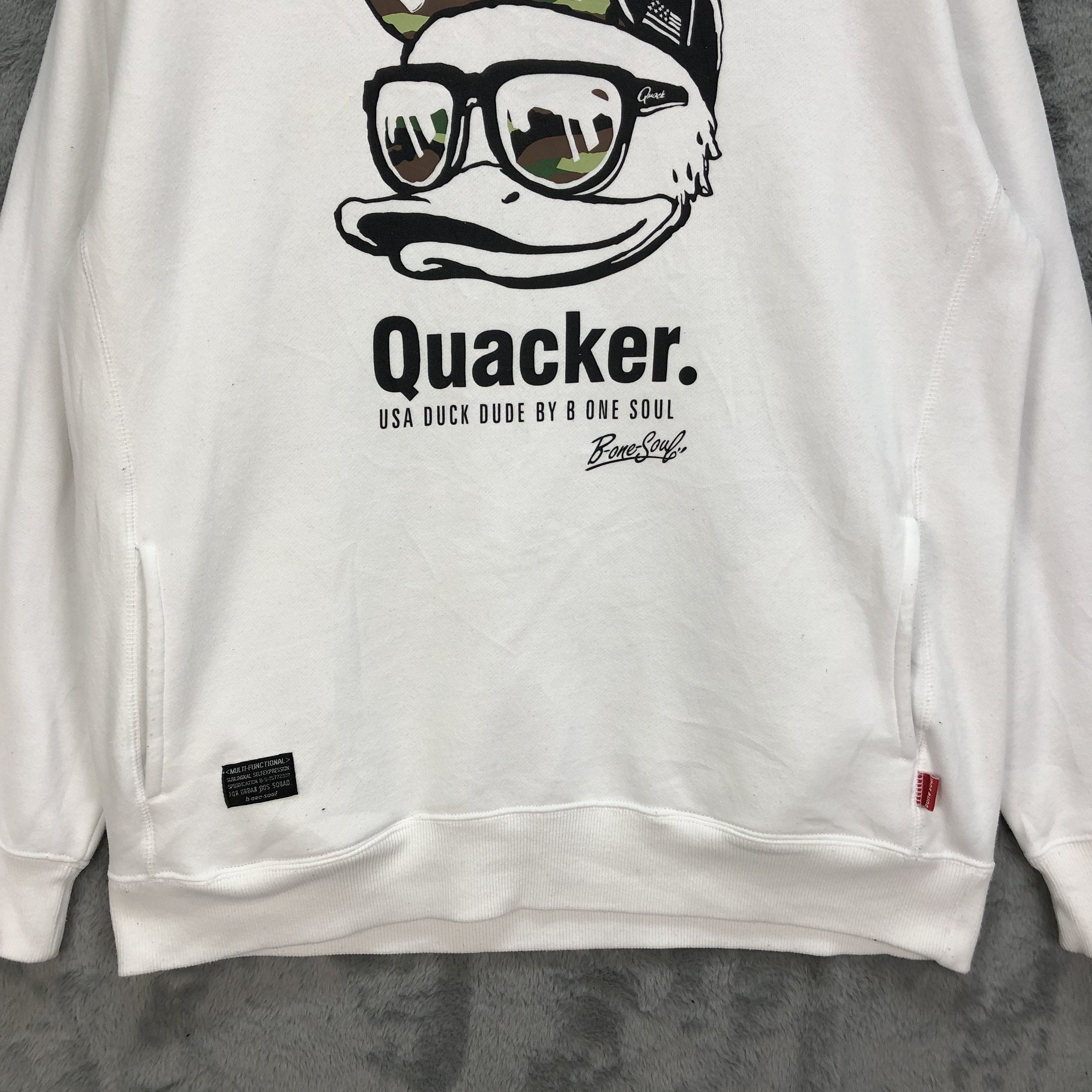 Japanese Brand DUCK DUDE QUAKER BY B ONE SOUL PULLOVER HOODIES #5246-181 Size US L / EU 52-54 / 3 - 4 Thumbnail