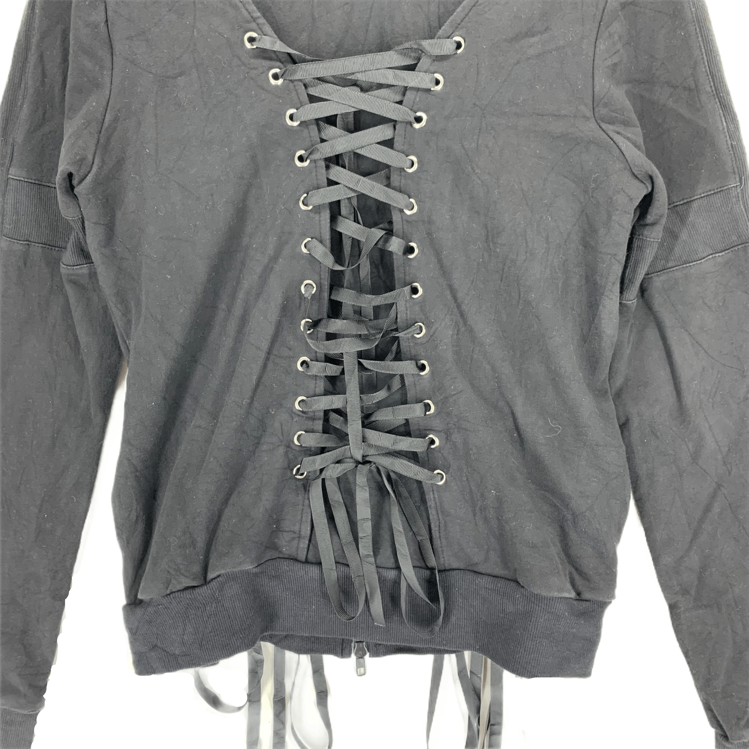 Japanese Brand Bondage Hell Cat Punks Not Dead Cropped Hoodies #3496-86 Size M / US 6-8 / IT 42-44 - 8 Thumbnail