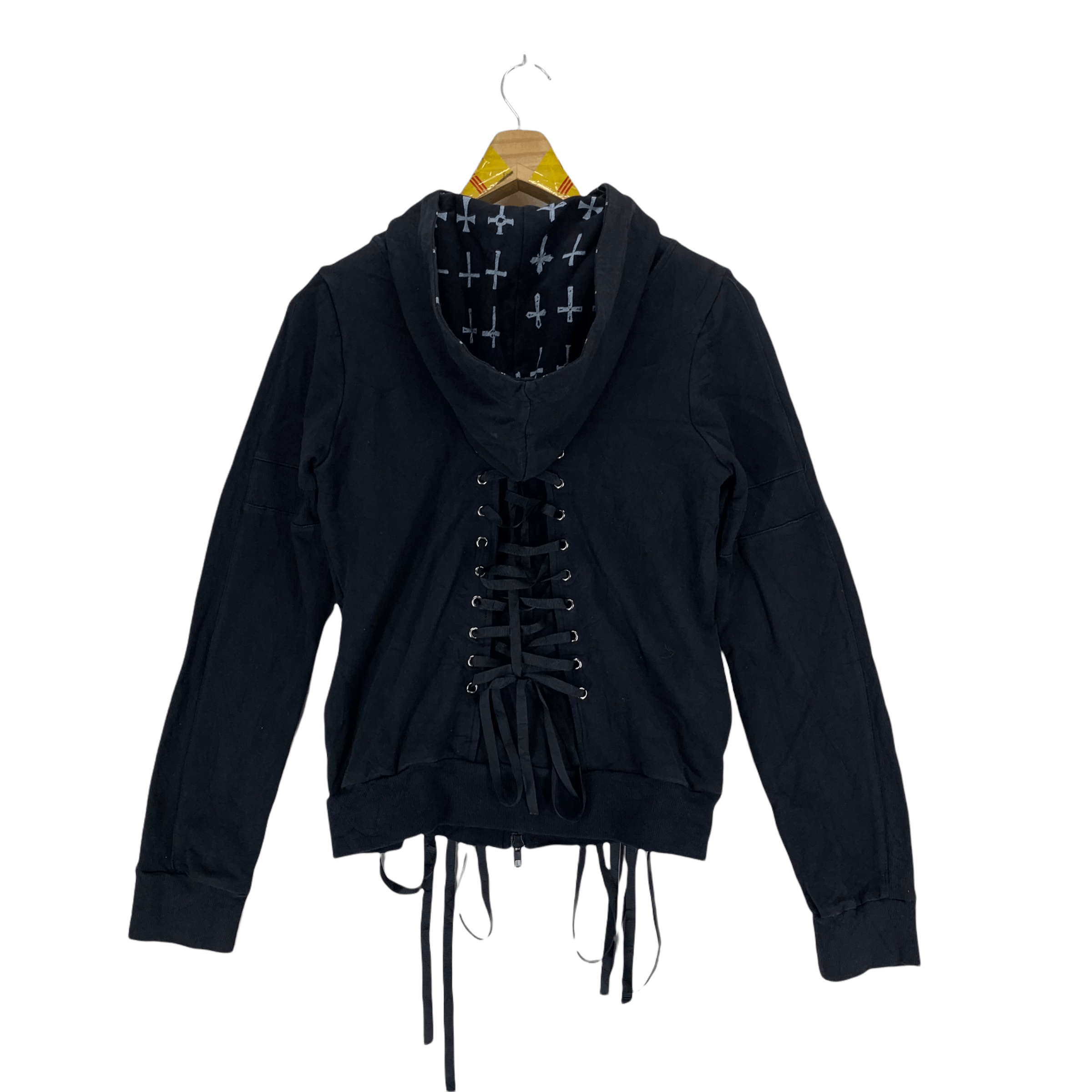 Japanese Brand Bondage Hell Cat Punks Not Dead Cropped Hoodies #3496-86 Size M / US 6-8 / IT 42-44 - 6 Thumbnail