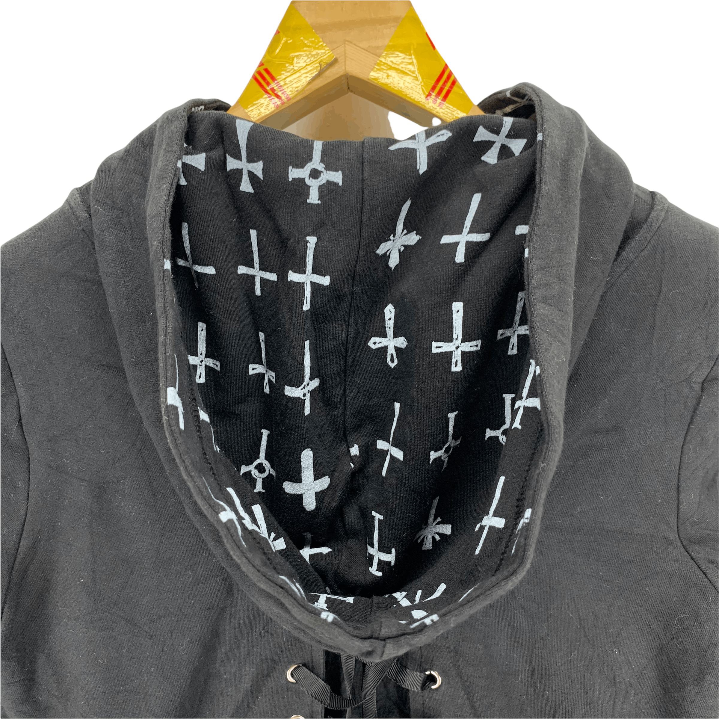 Japanese Brand Bondage Hell Cat Punks Not Dead Cropped Hoodies #3496-86 Size M / US 6-8 / IT 42-44 - 7 Thumbnail
