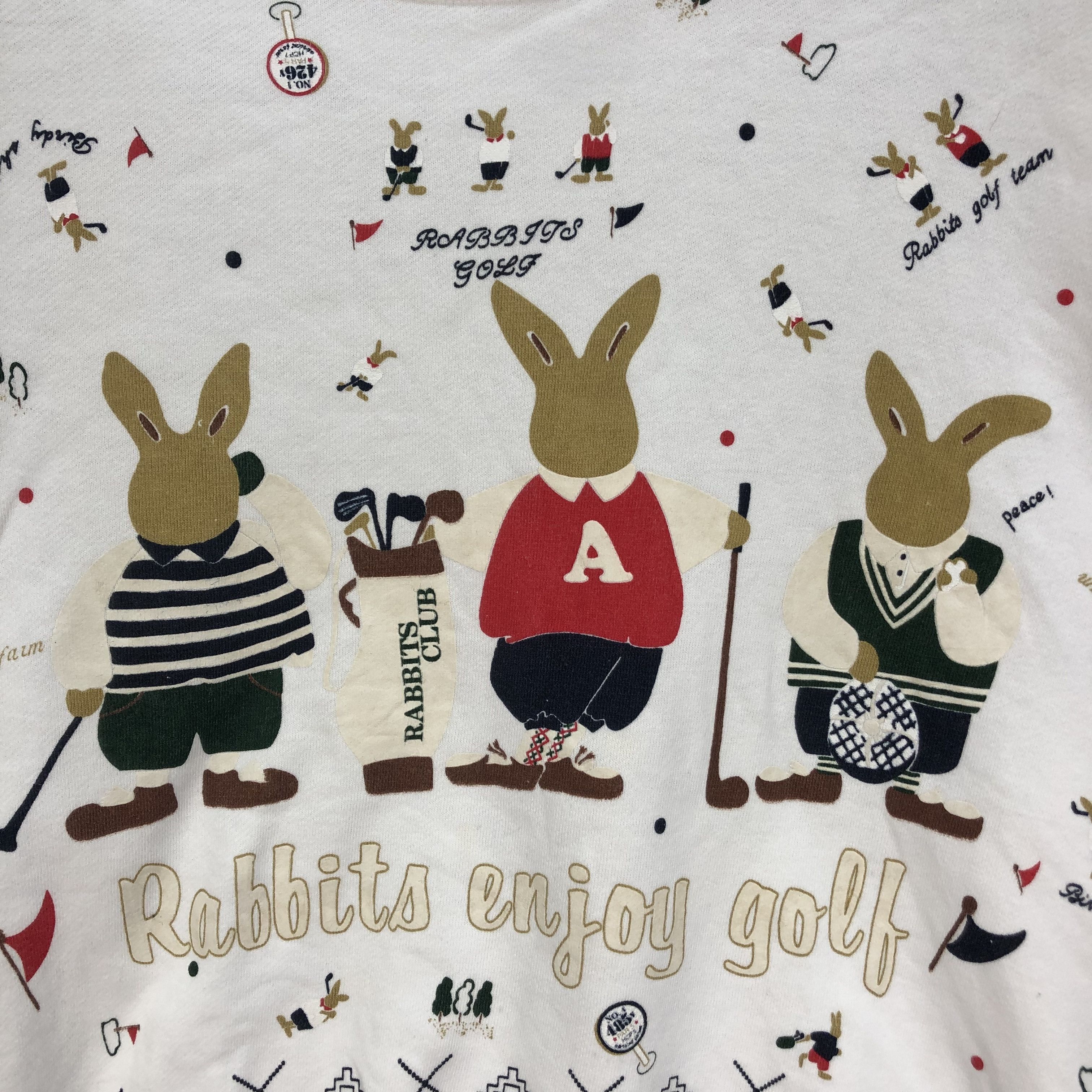 Japanese Brand RABBIT ENJOY GOLF APRICOT FARM BY CREED SWEATER #5155-176 Size US S / EU 44-46 / 1 - 3 Thumbnail
