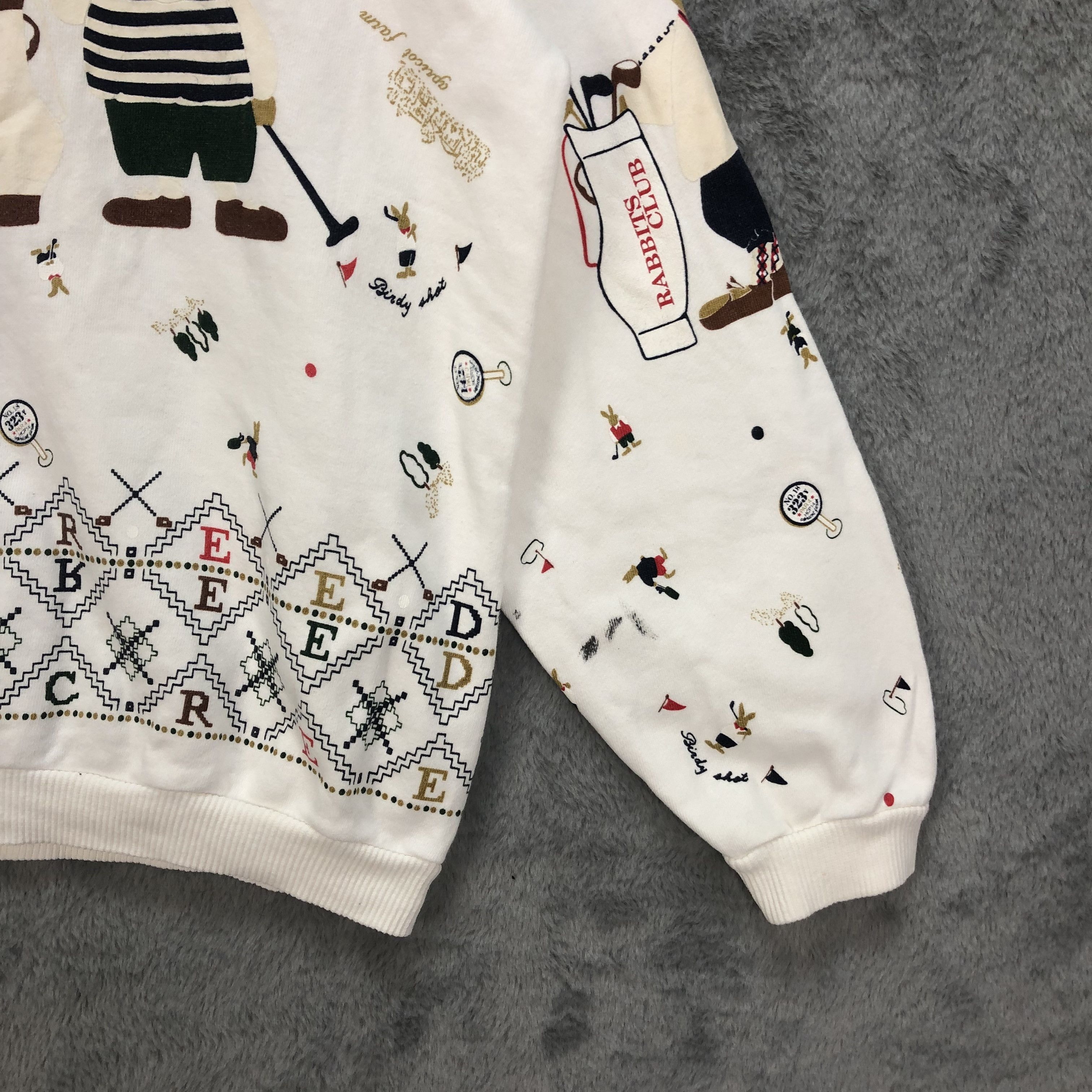 Japanese Brand RABBIT ENJOY GOLF APRICOT FARM BY CREED SWEATER #5155-176 Size US S / EU 44-46 / 1 - 13 Thumbnail