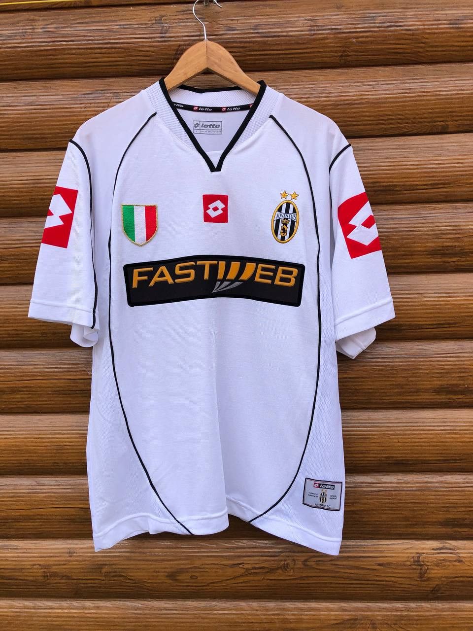 Lotto Sport VINTAGE JUVENTUS AWAY FOOTBALL SHIRT LOTTO SOCCER JERSEY Size US L / EU 52-54 / 3 - 1 Thumbnail