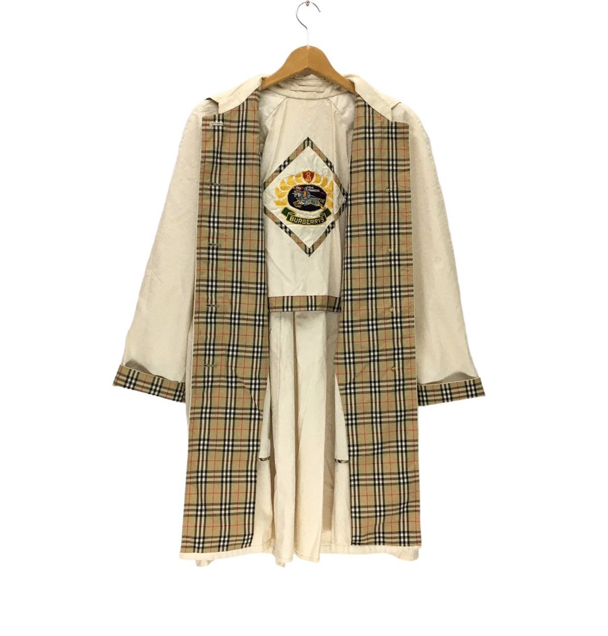 image of Archival Clothing x Burberry Vintage Burberry’S Nice Design Trench Coat in Cream (Size Medium)
