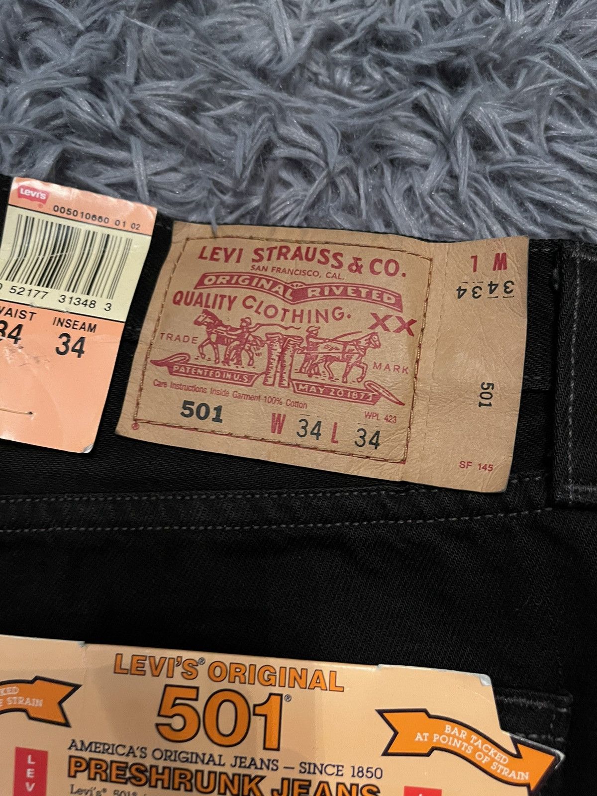 Levi's × Levi's Vintage Clothing × Vintage Levi’s vintage deadstock NWT 34x34 black jeans Size US 34 / EU 50 - 11 Thumbnail
