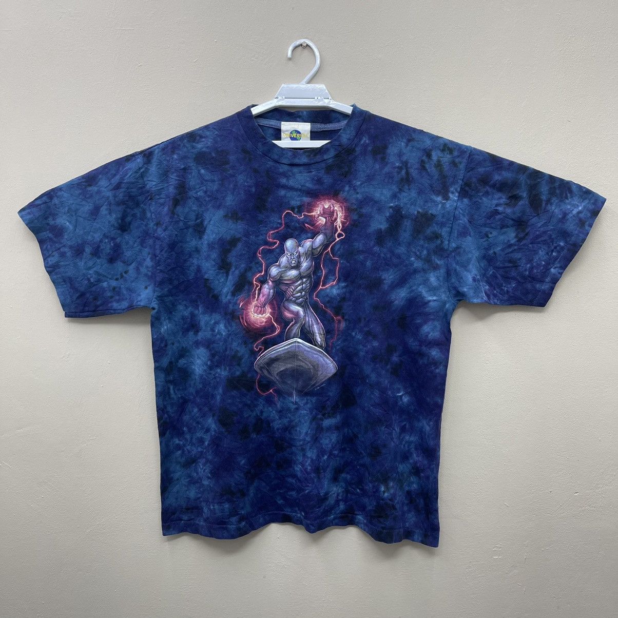 Marvel Comics Vintage 90s Silver Surfer Tie Dye T-Shirt Single Stitch Size US L / EU 52-54 / 3 - 1 Thumbnail