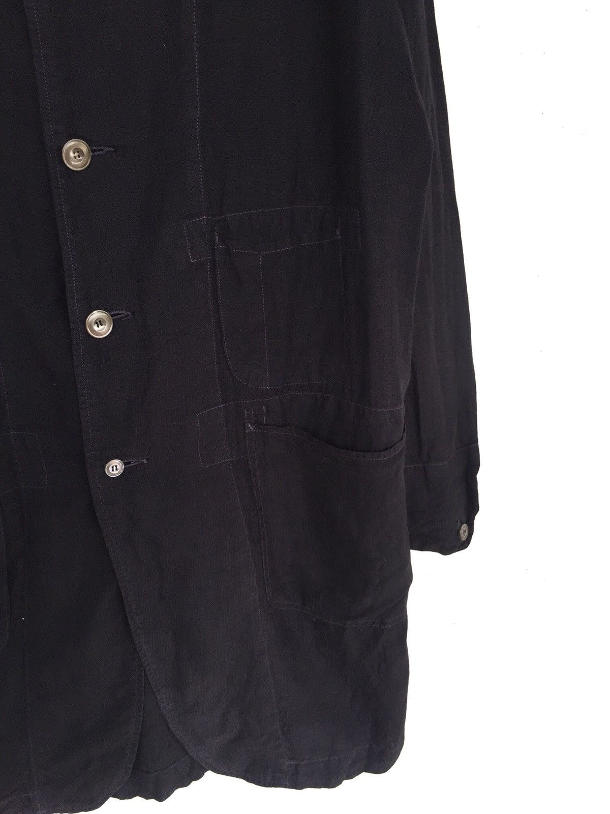 YoshiYoshi by PJ Arte Povera Black Linen Hemp Three Pocket Parka Size US M / EU 48-50 / 2 - 3 Thumbnail