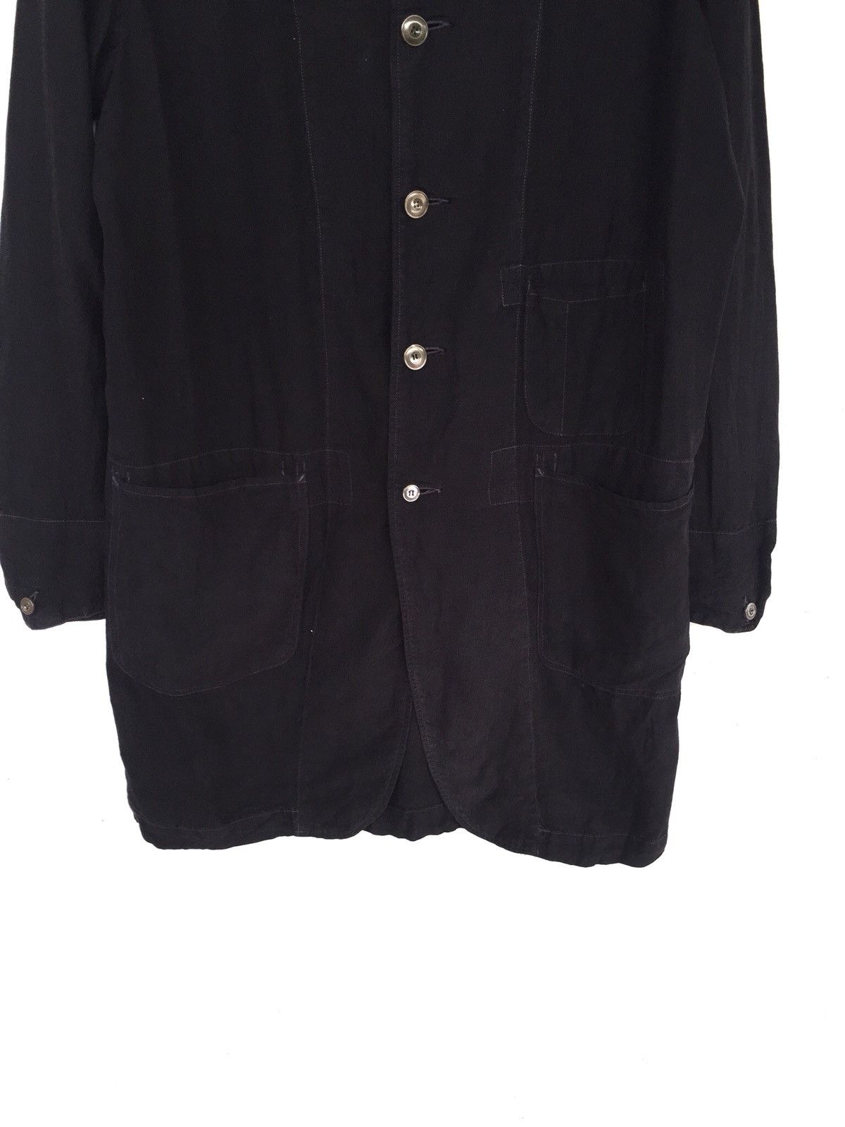 YoshiYoshi by PJ Arte Povera Black Linen Hemp Three Pocket Parka Size US M / EU 48-50 / 2 - 4 Thumbnail