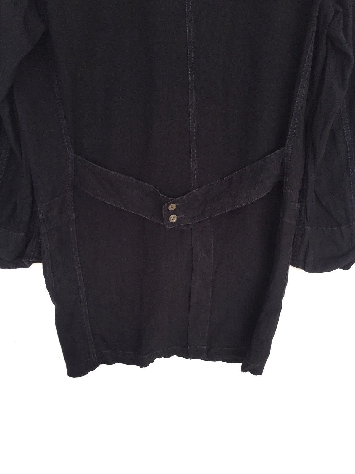 YoshiYoshi by PJ Arte Povera Black Linen Hemp Three Pocket Parka Size US M / EU 48-50 / 2 - 6 Thumbnail