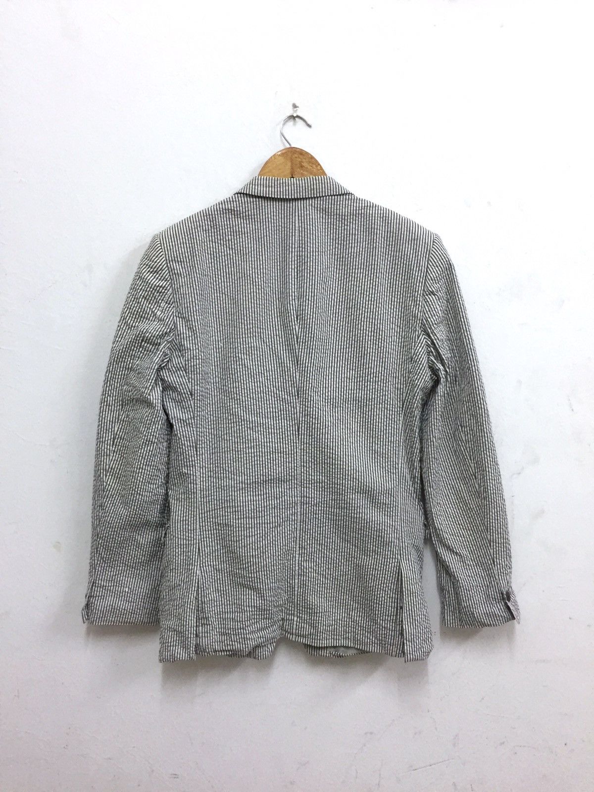 N.Hoolywood GRAIL🔥N.Hoolywod 🇯🇵 Pleated Hickory Striped Blazer Coat Size 44S - 2 Thumbnail