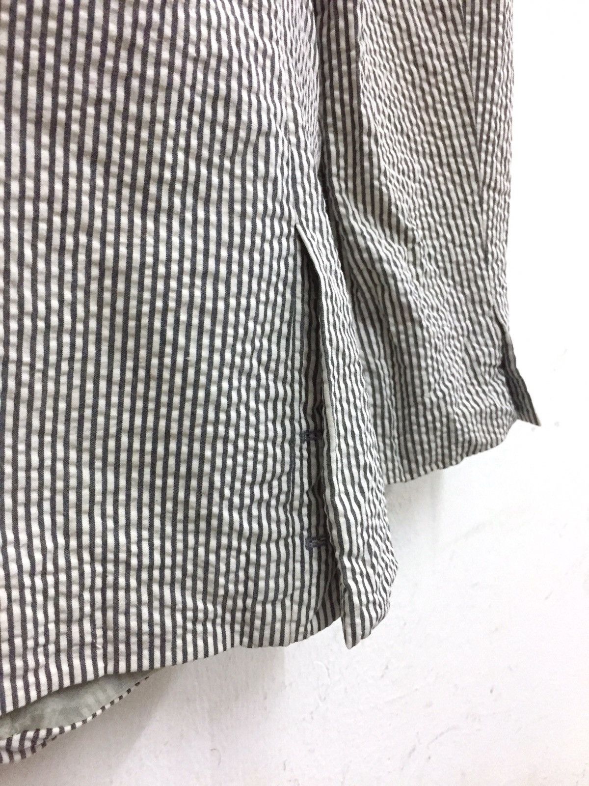 N.Hoolywood GRAIL🔥N.Hoolywod 🇯🇵 Pleated Hickory Striped Blazer Coat Size 44S - 3 Thumbnail