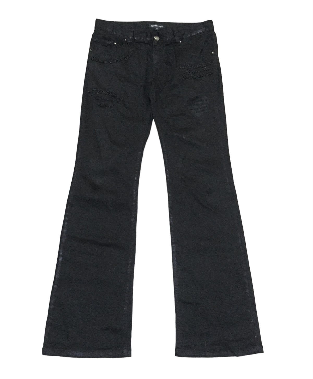 Japanese Brand × Vintage Rare Vintage Japanese Brand LowBox Waxed Flared Pants 1990s Size US 32 / EU 48 - 1 Thumbnail