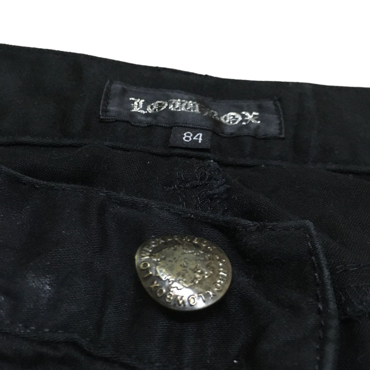 Japanese Brand × Vintage Rare Vintage Japanese Brand LowBox Waxed Flared Pants 1990s Size US 32 / EU 48 - 6 Thumbnail