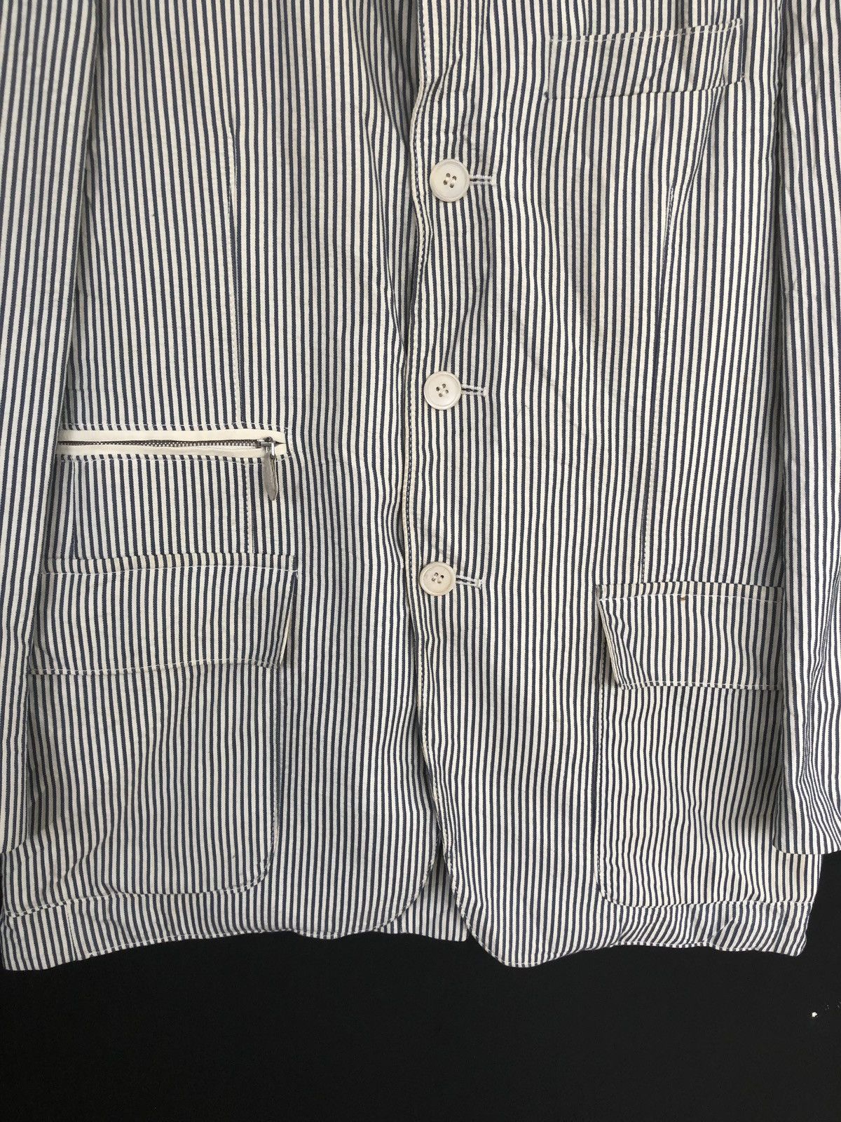 Corneliani Corneliani ID Hickory Striped Button Blazer Coat Size 46R - 5 Thumbnail