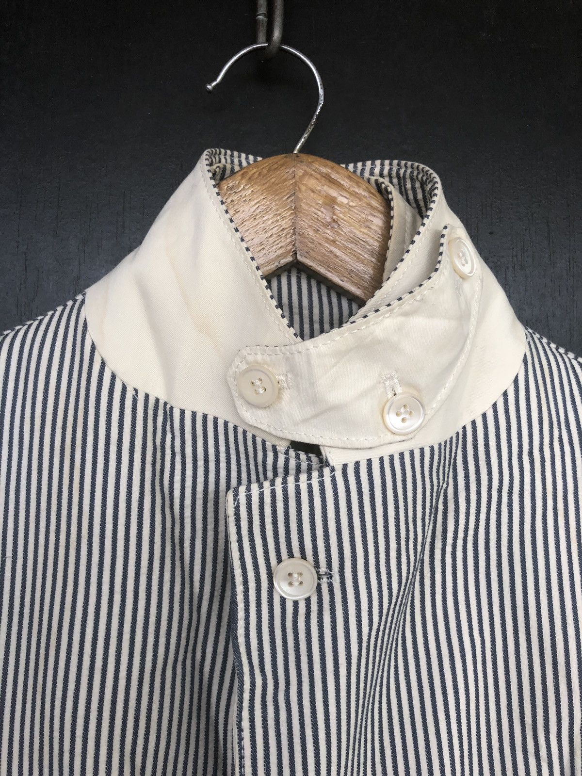 Corneliani Corneliani ID Hickory Striped Button Blazer Coat Size 46R - 6 Thumbnail