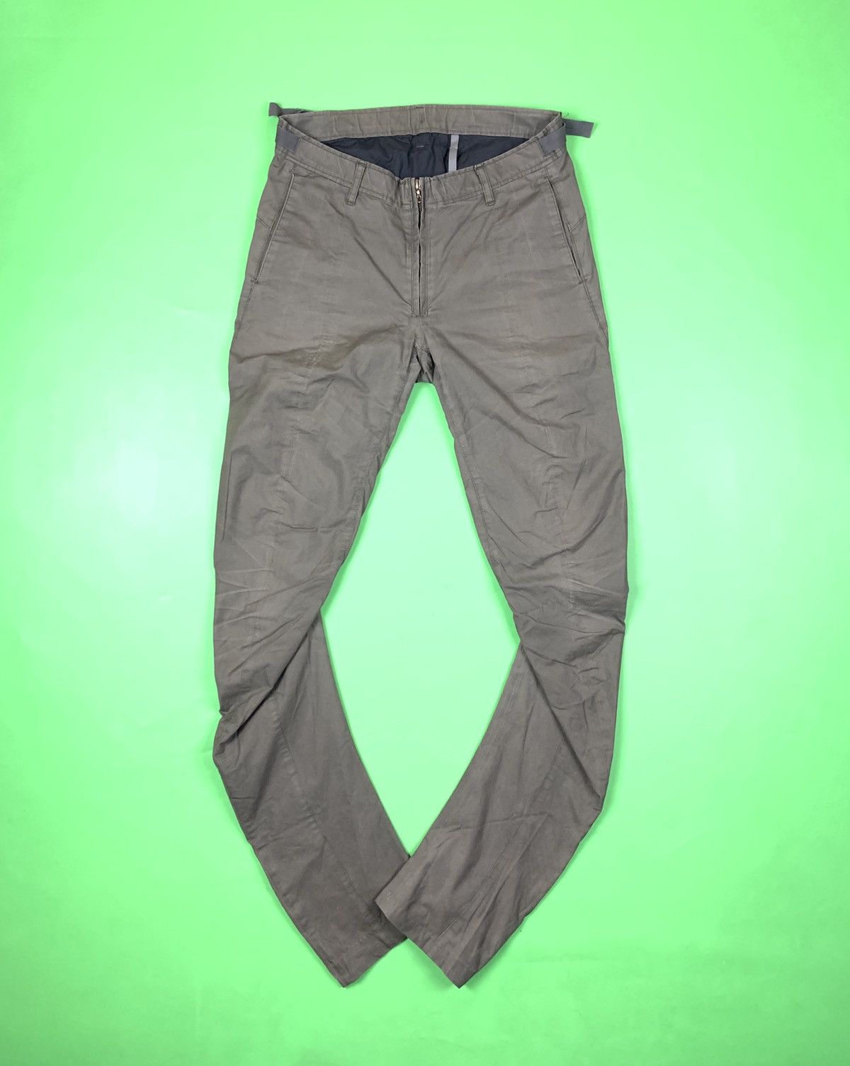 image of Kazuyuki Kumagai Attachment Military J-Curved Leg Pants in Khaki, Men's (Size 30)