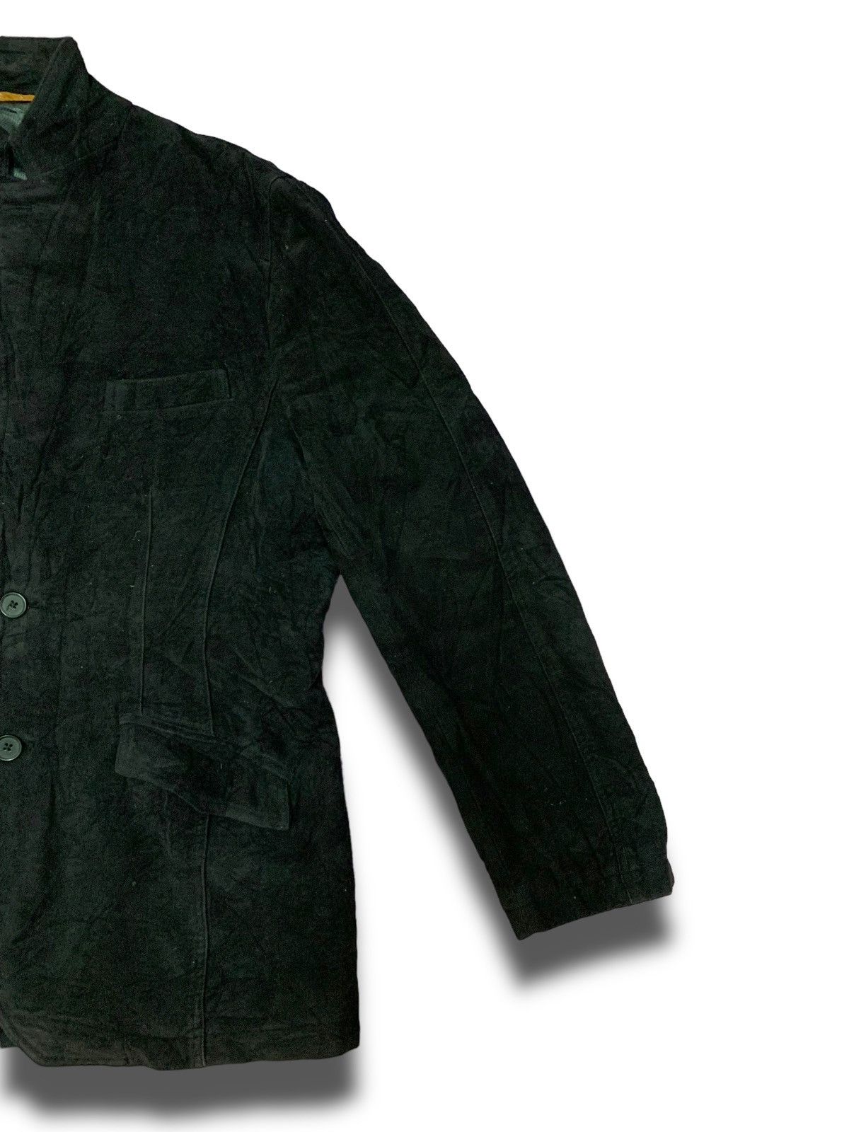 Japanese Brand × Kansai Yamamoto × Vintage Archival Kansai Yamamoto Black Velvet Japanese Coat Size 38L - 4 Thumbnail