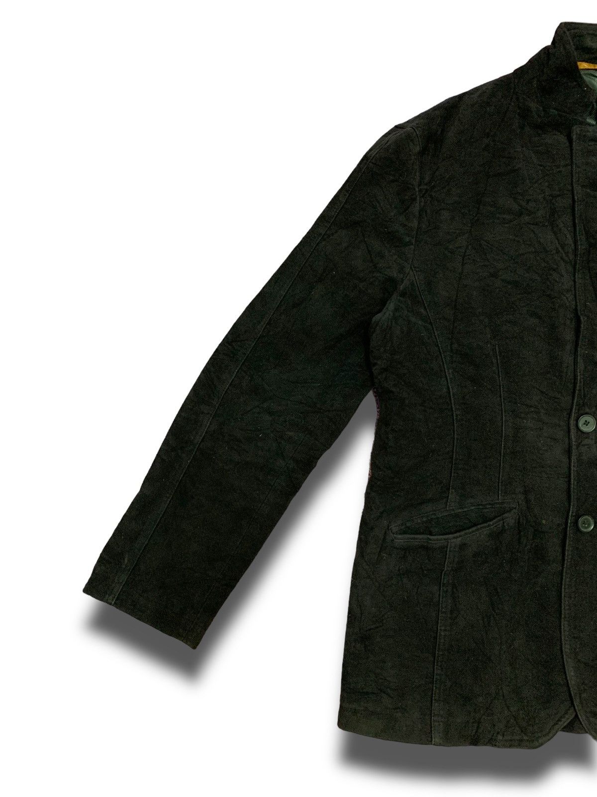 Japanese Brand × Kansai Yamamoto × Vintage Archival Kansai Yamamoto Black Velvet Japanese Coat Size 38L - 3 Thumbnail