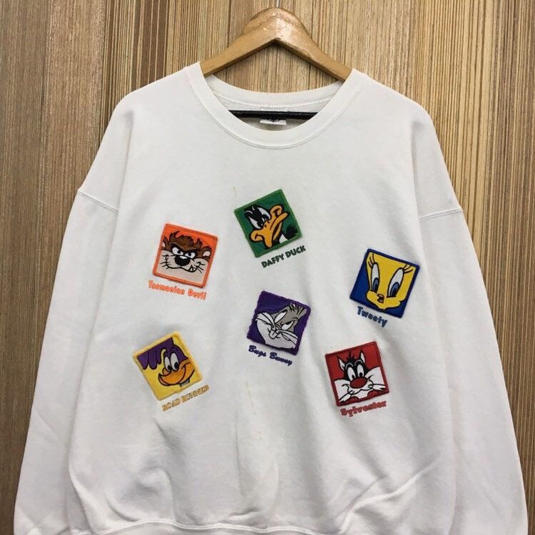 Cartoon Network × Vintage × Warner Bros Vintage Looney Tunes Characters Crewneck Sweatshirt Size US L / EU 52-54 / 3 - 3 Thumbnail
