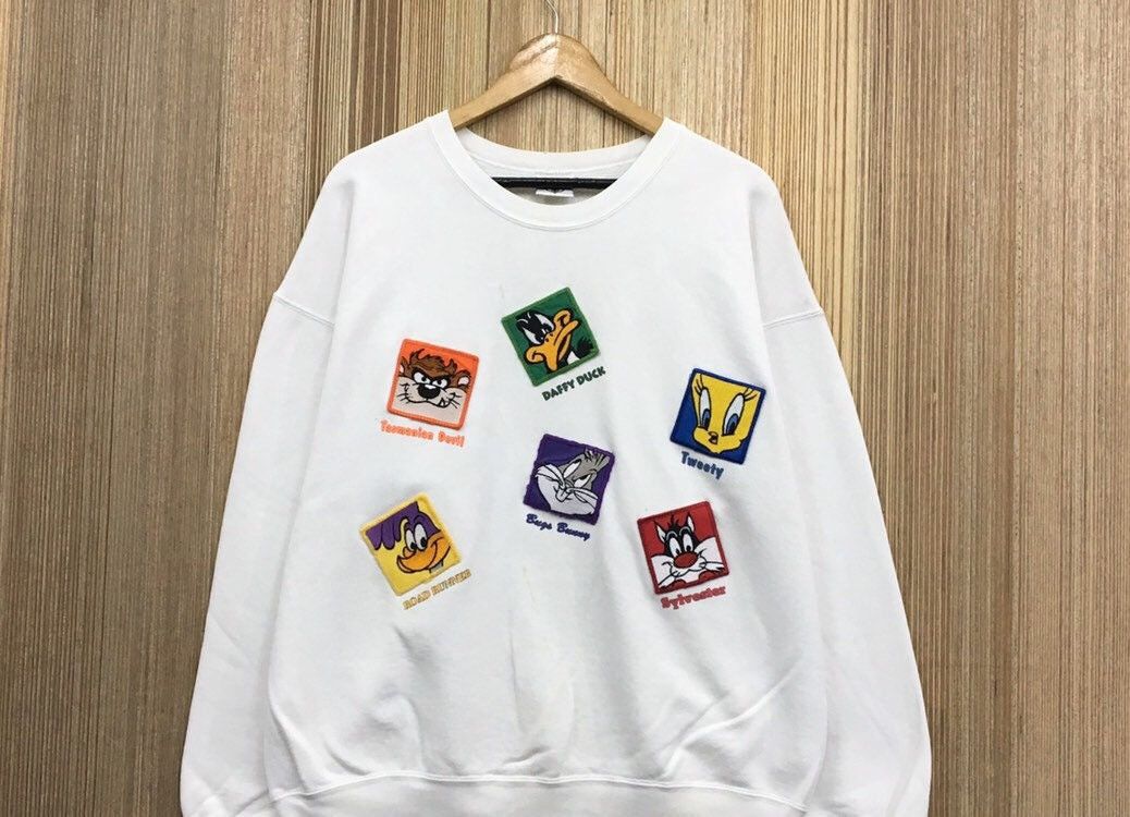 Cartoon Network × Vintage × Warner Bros Vintage Looney Tunes Characters Crewneck Sweatshirt Size US L / EU 52-54 / 3 - 2 Thumbnail