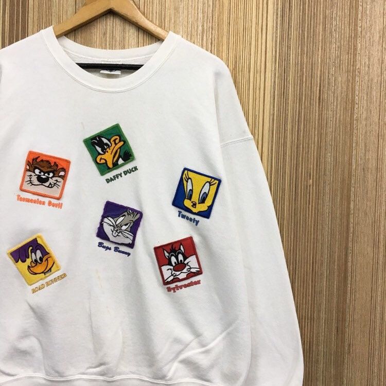Cartoon Network × Vintage × Warner Bros Vintage Looney Tunes Characters Crewneck Sweatshirt Size US L / EU 52-54 / 3 - 4 Thumbnail