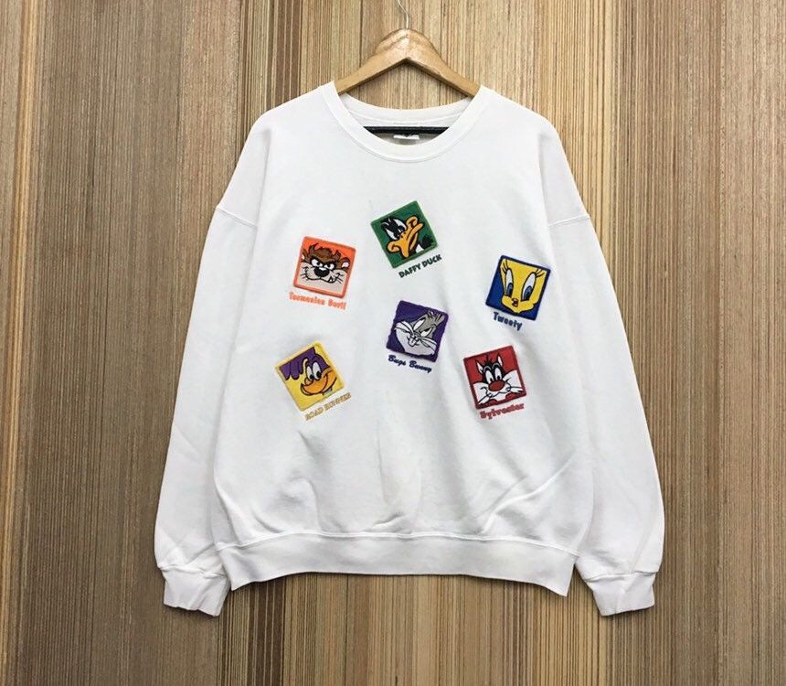 Cartoon Network × Vintage × Warner Bros Vintage Looney Tunes Characters Crewneck Sweatshirt Size US L / EU 52-54 / 3 - 1 Thumbnail