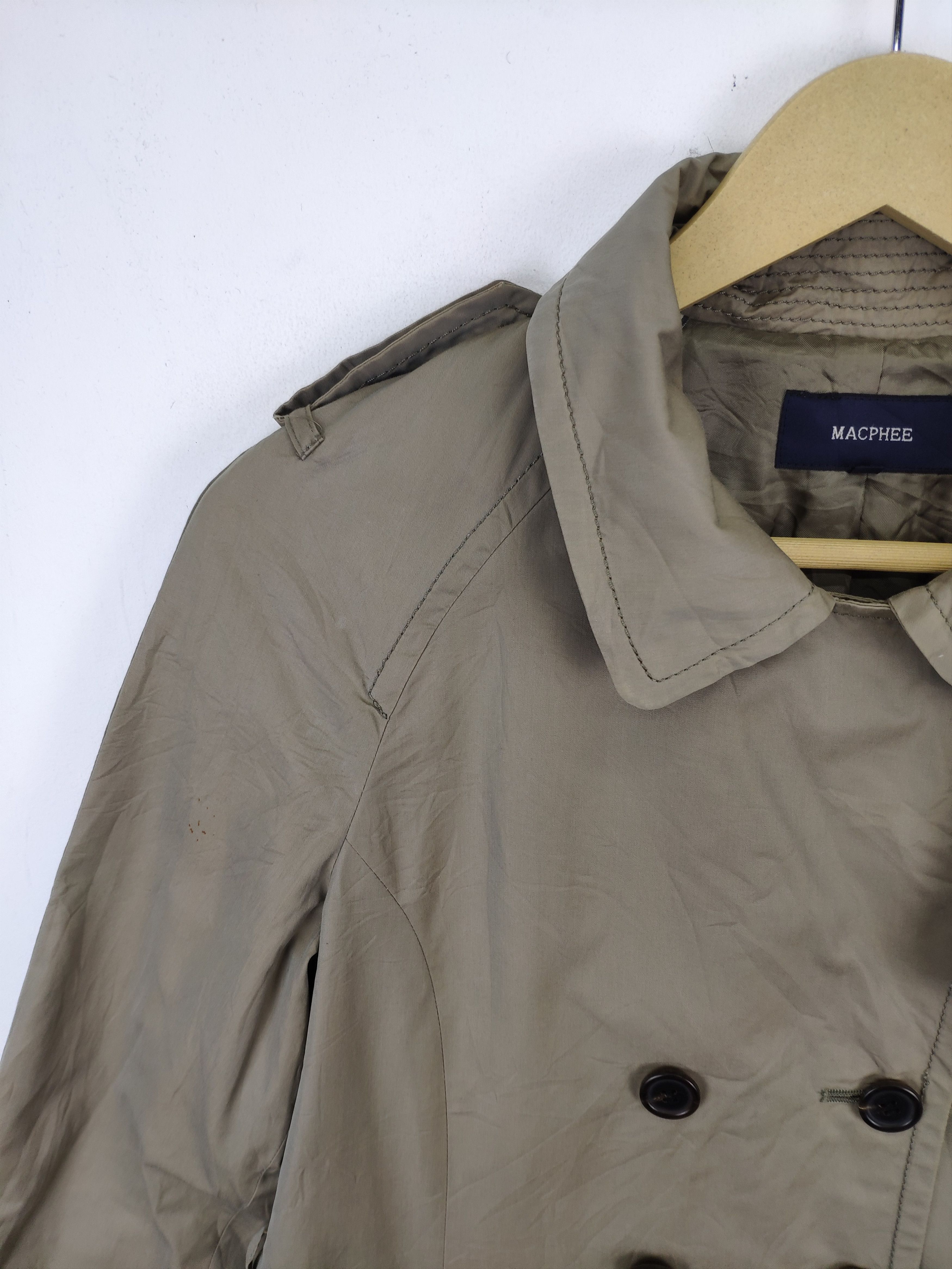 Japanese Brand × Tomorrowland × Vintage Vintage 90s Tomorrowland Trench Coat Macphee Size XS / US 0-2 / IT 36-38 - 12 Thumbnail