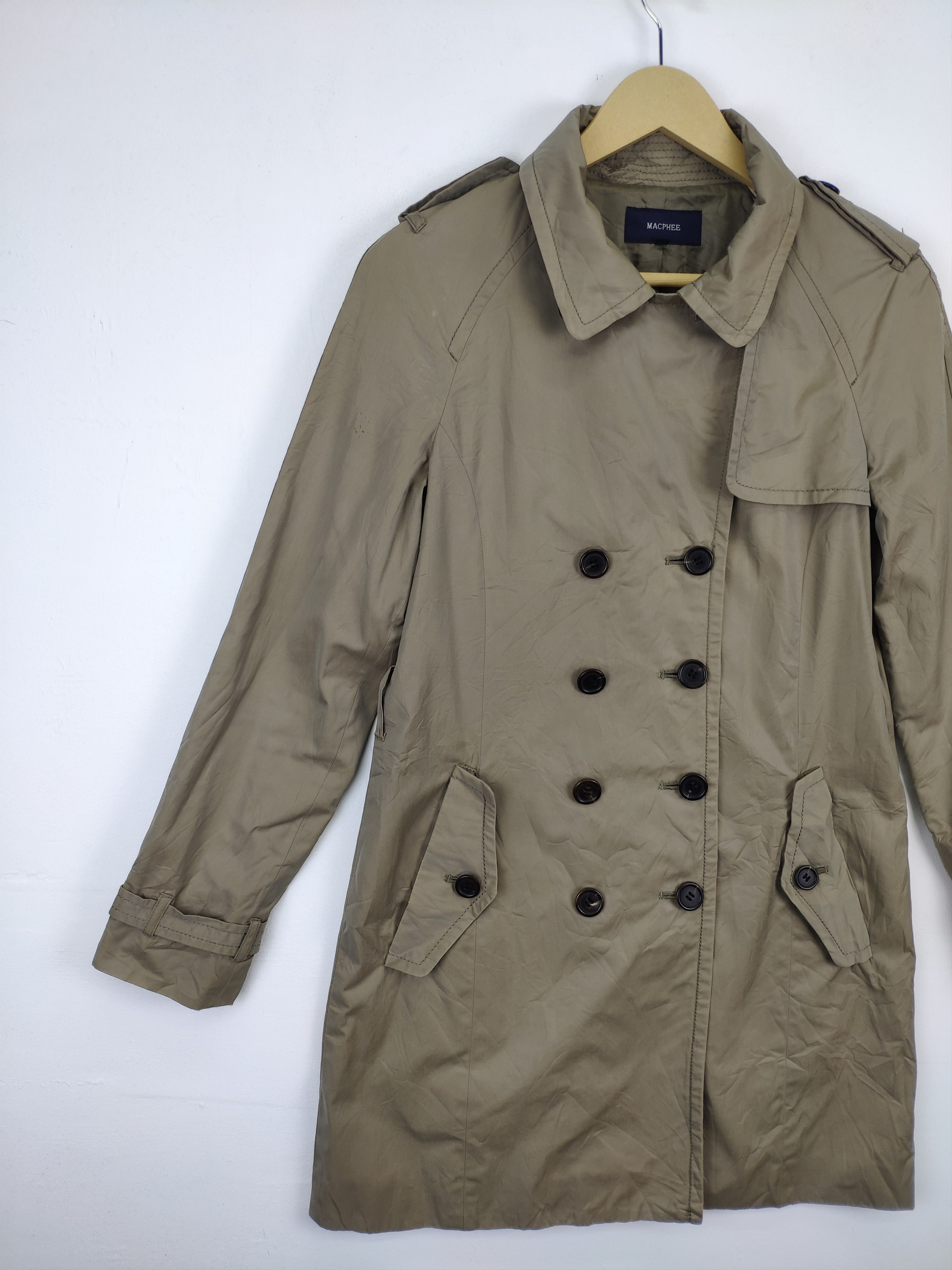 Japanese Brand × Tomorrowland × Vintage Vintage 90s Tomorrowland Trench Coat Macphee Size XS / US 0-2 / IT 36-38 - 7 Thumbnail