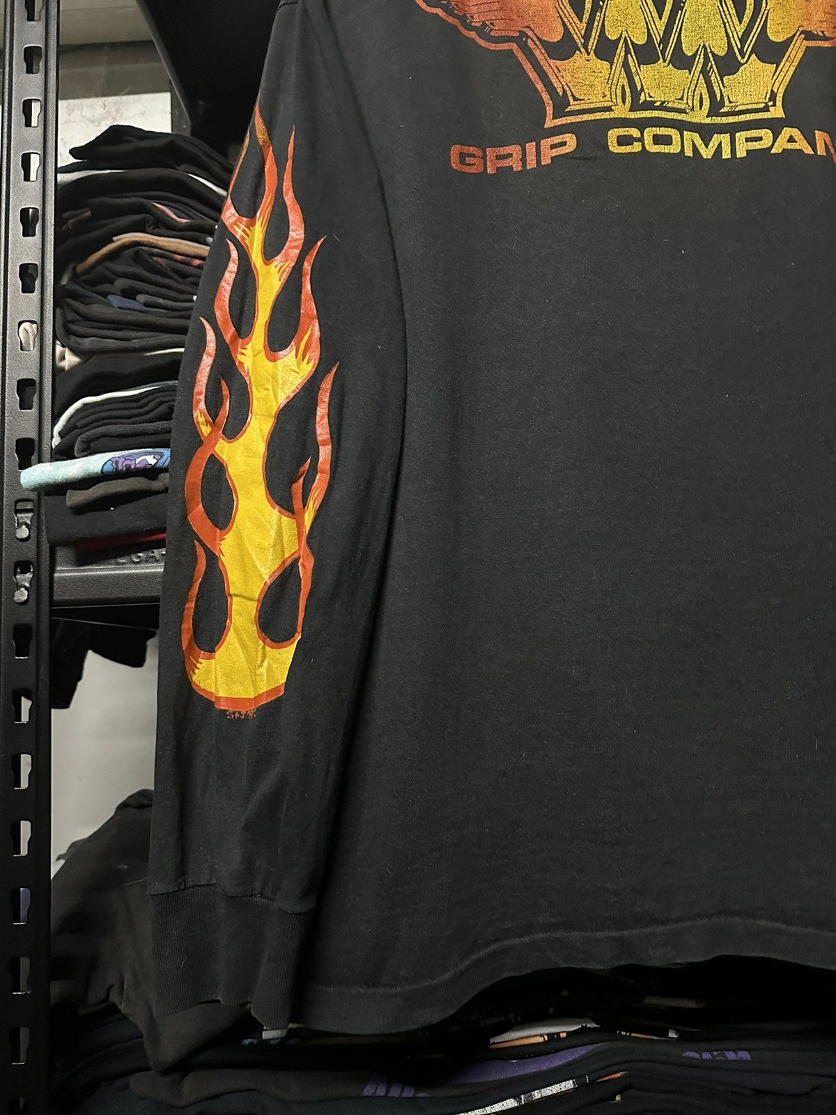 Anvil Vintage 80s Wings Grip Company Flame Racing Faded Tee Size US L / EU 52-54 / 3 - 4 Thumbnail
