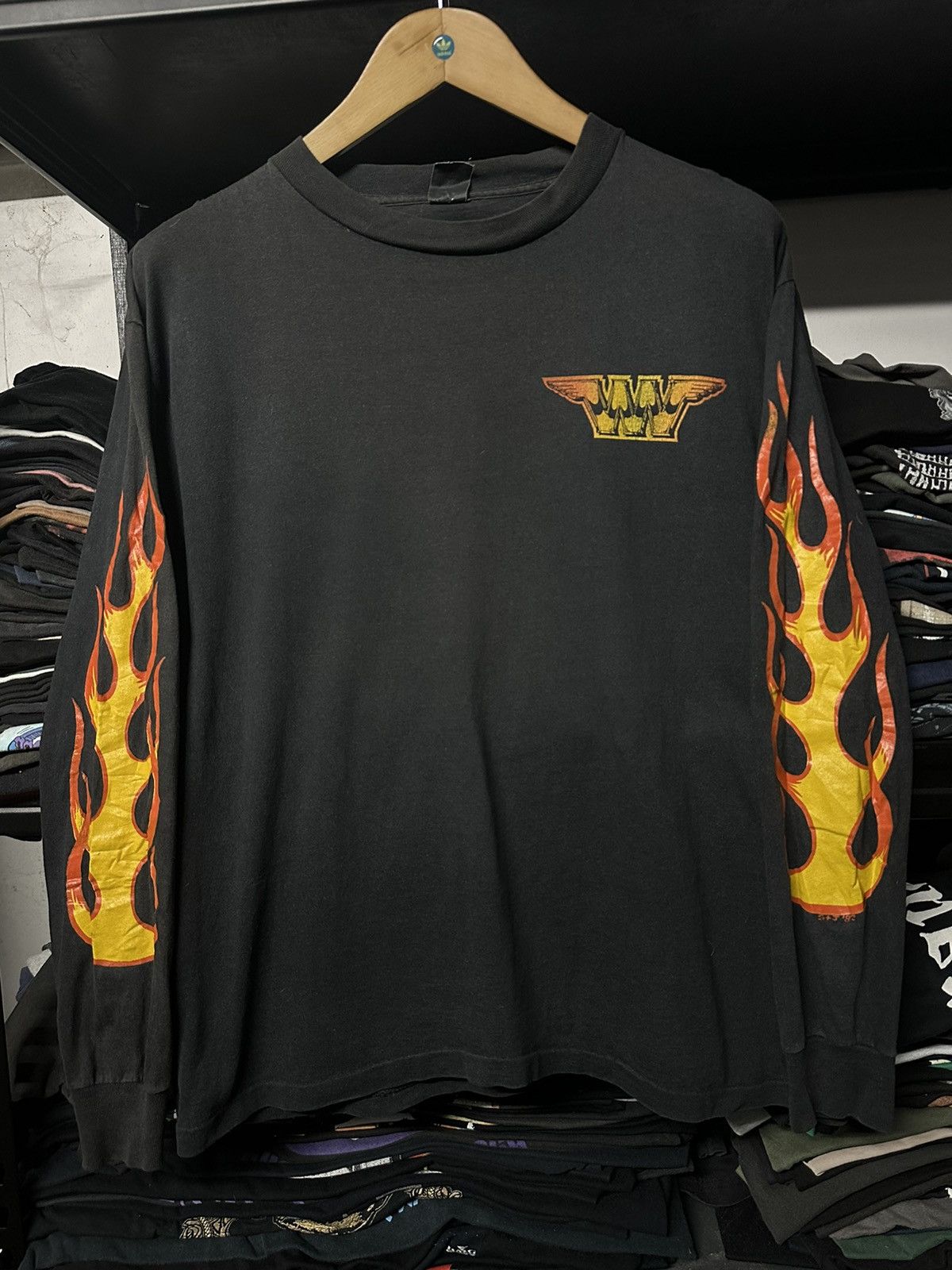 Anvil Vintage 80s Wings Grip Company Flame Racing Faded Tee Size US L / EU 52-54 / 3 - 8 Thumbnail