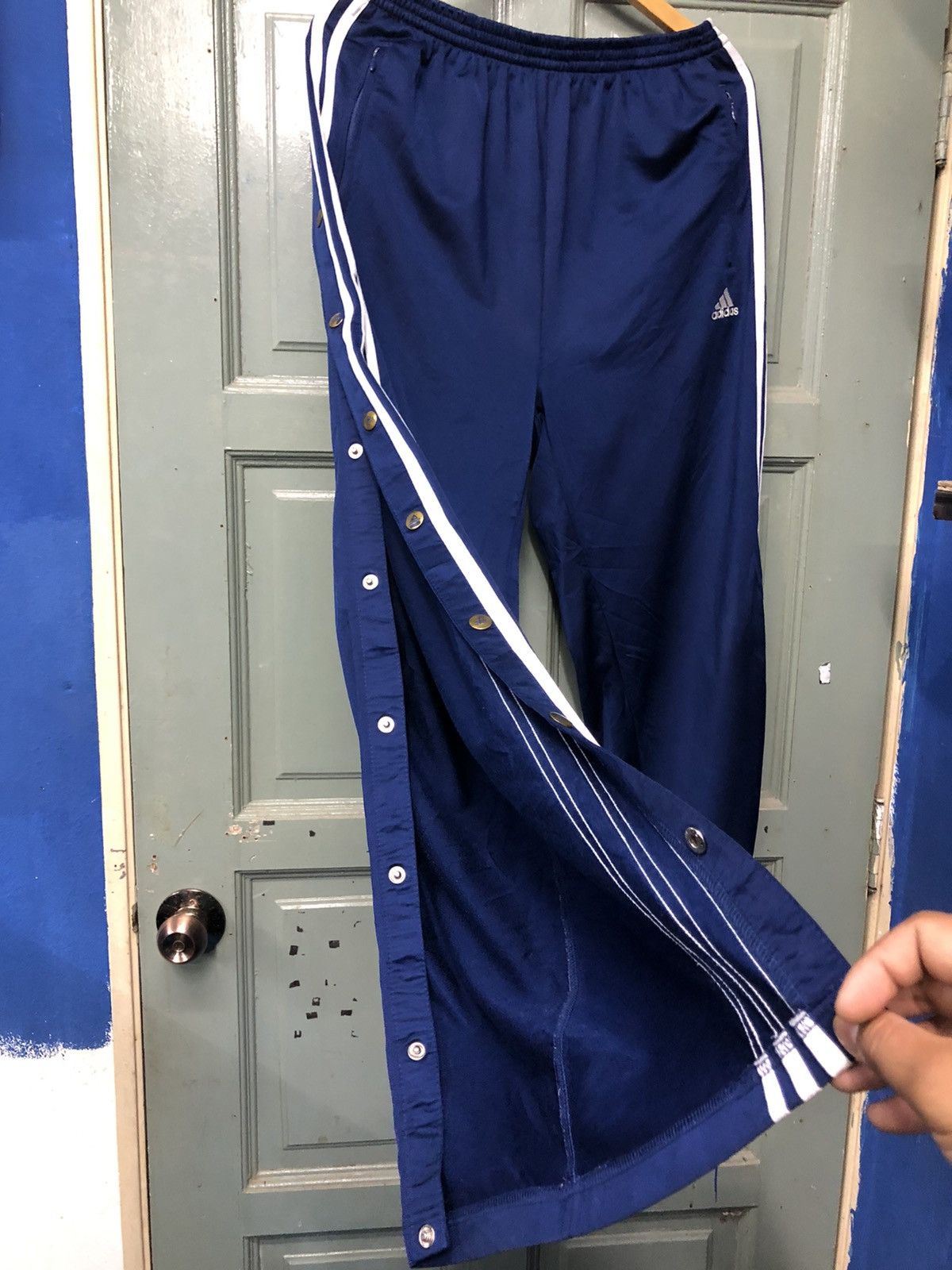 Adidas track pants buttons online