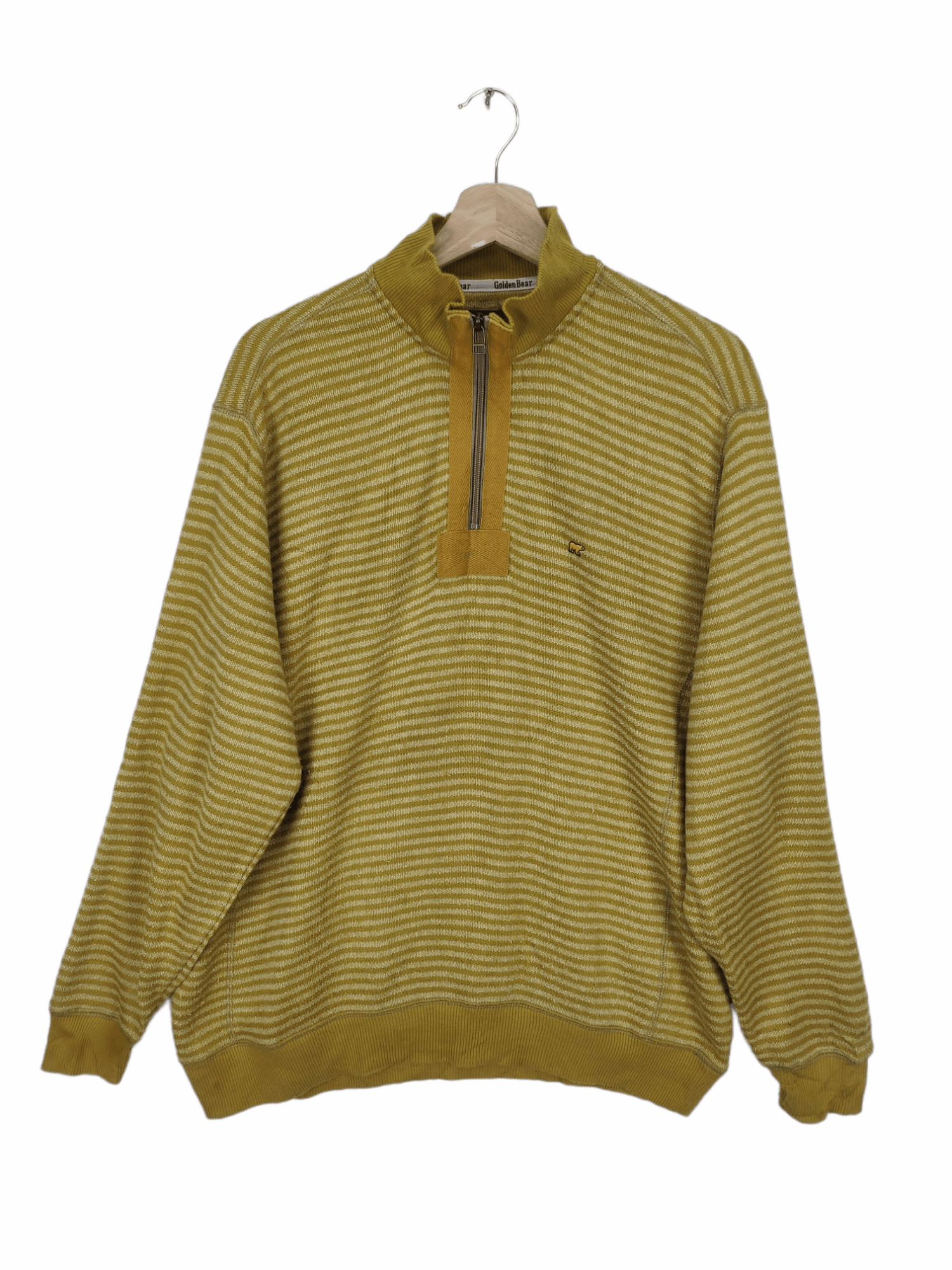 Golden Bear × Japanese Brand Vintage Golden Bear Polo Shirt Long Sleeve Half Zip Size US XL / EU 56 / 4 - 1 Thumbnail