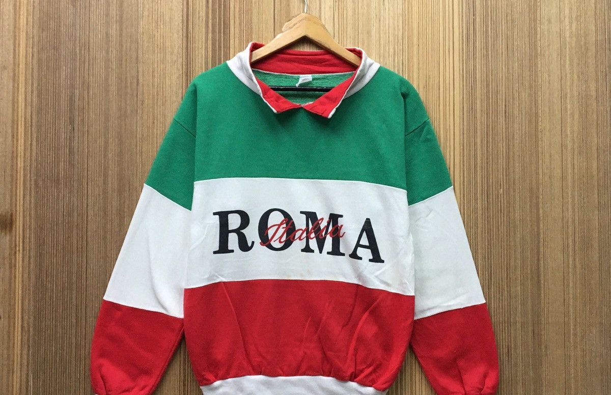 Vintage Vintage ROMA ITALIA Multicolour Sweatshirt Size US M / EU 48-50 / 2 - 3 Thumbnail