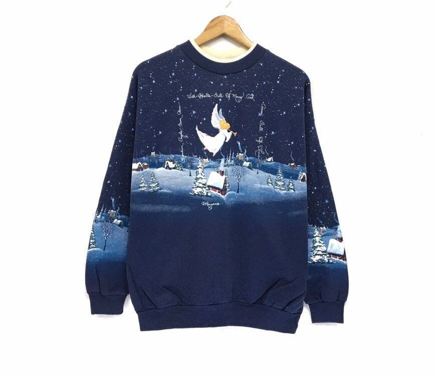 Habitat × Vintage Vintage 90s Angel Crewneck Artisans Sweatshirt Size US L / EU 52-54 / 3 - 1 Thumbnail