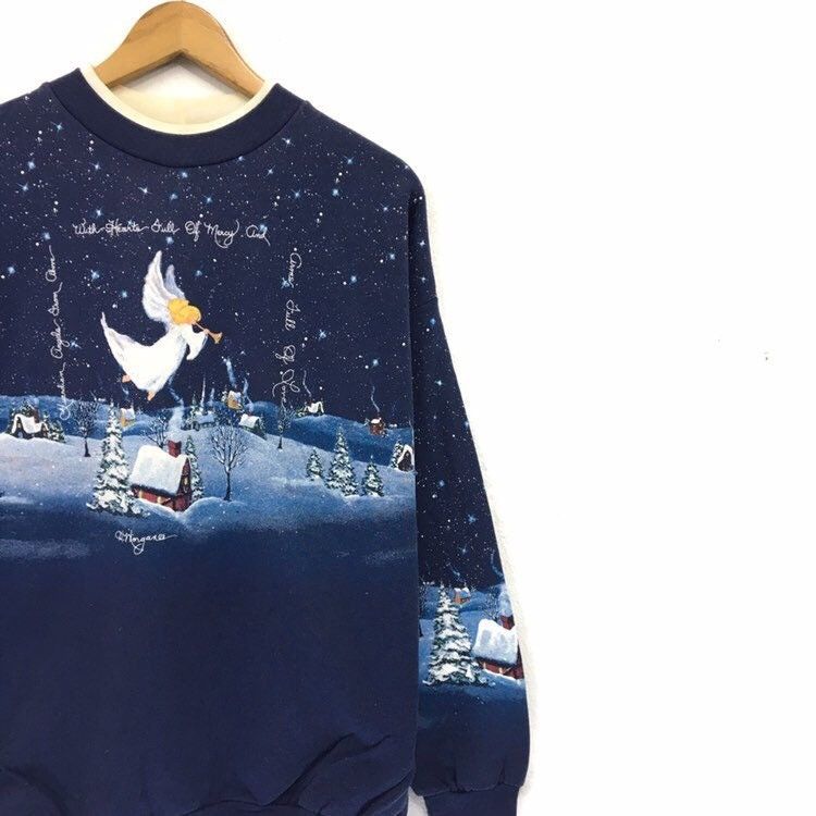 Habitat × Vintage Vintage 90s Angel Crewneck Artisans Sweatshirt Size US L / EU 52-54 / 3 - 5 Thumbnail