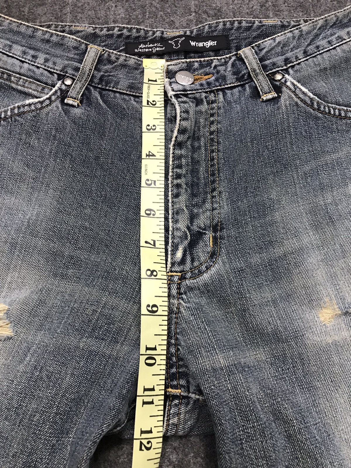Japanese Brand × Wrangler Vintage Wrangler Distressed Denim Jeans Size US 30 / EU 46 - 17 Thumbnail