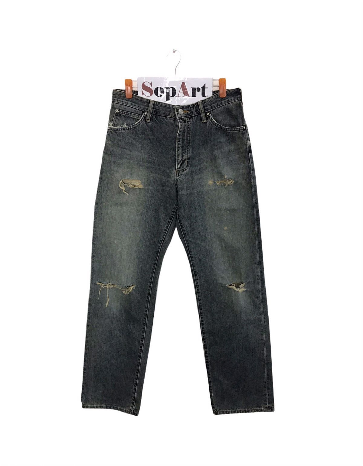 Japanese Brand × Wrangler Vintage Wrangler Distressed Denim Jeans Size US 30 / EU 46 - 1 Thumbnail